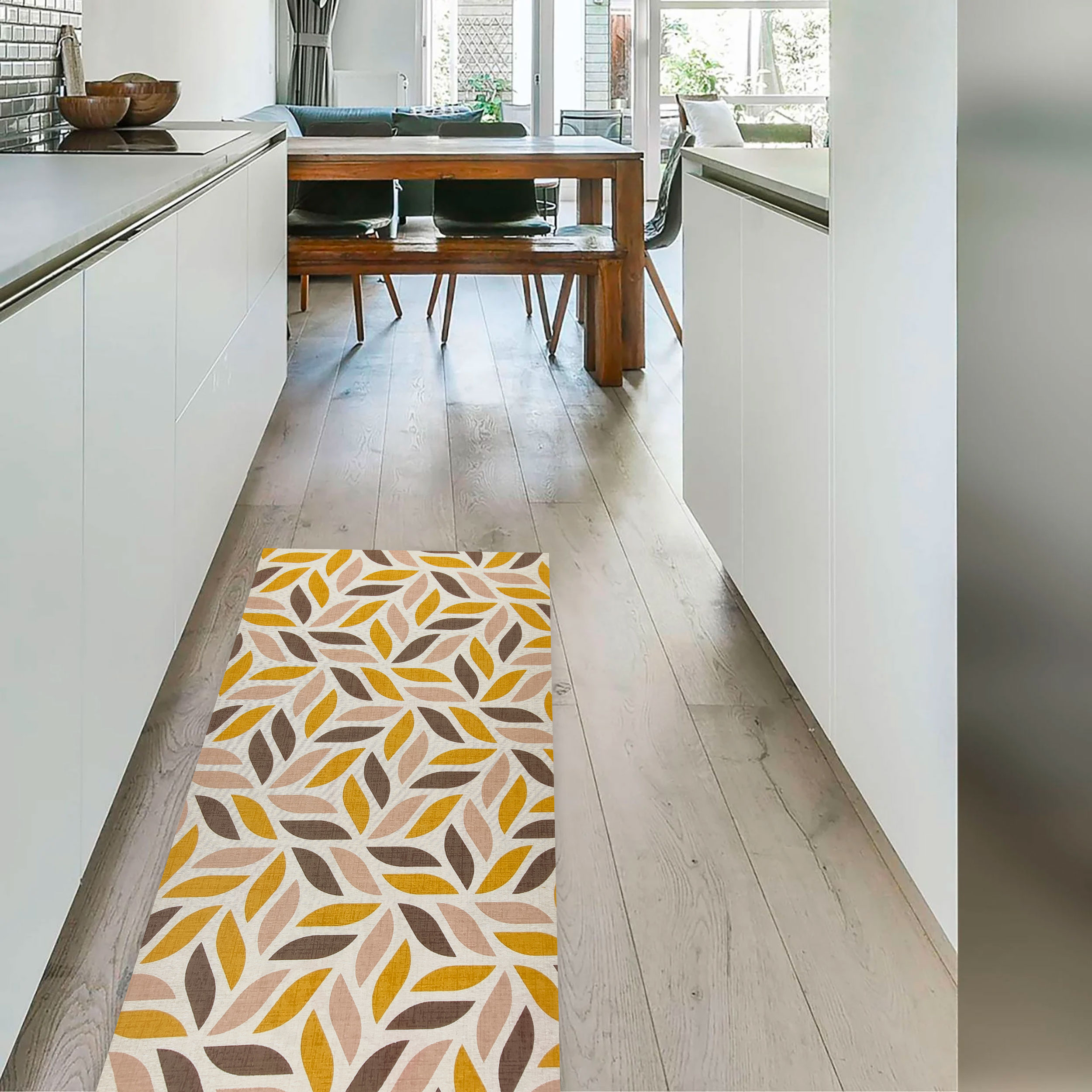 Fregona de Cocina Stylised Leaves Warm Tones