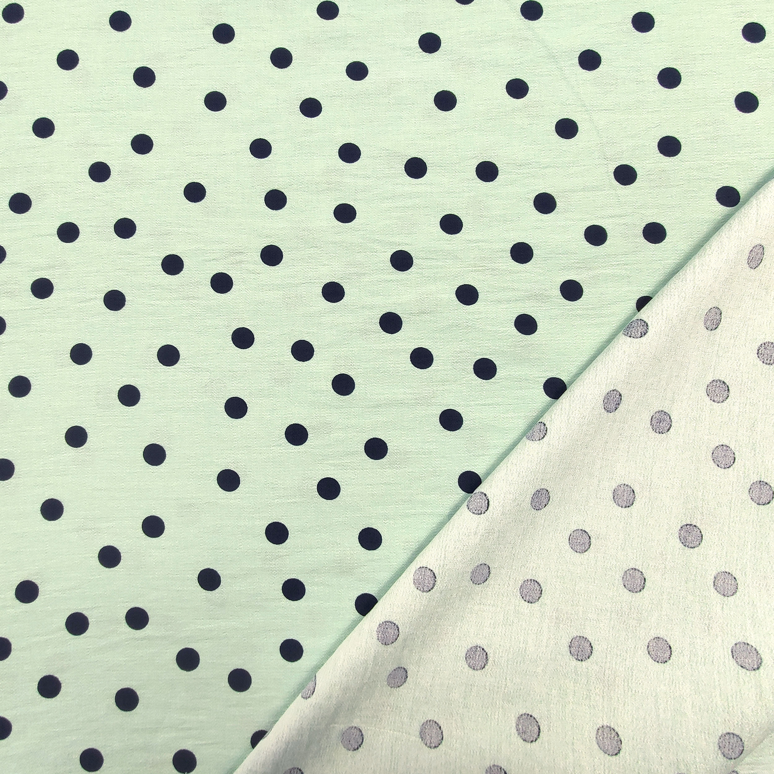 Dressmaking Viscose Crepe Polka Dot - Mint 