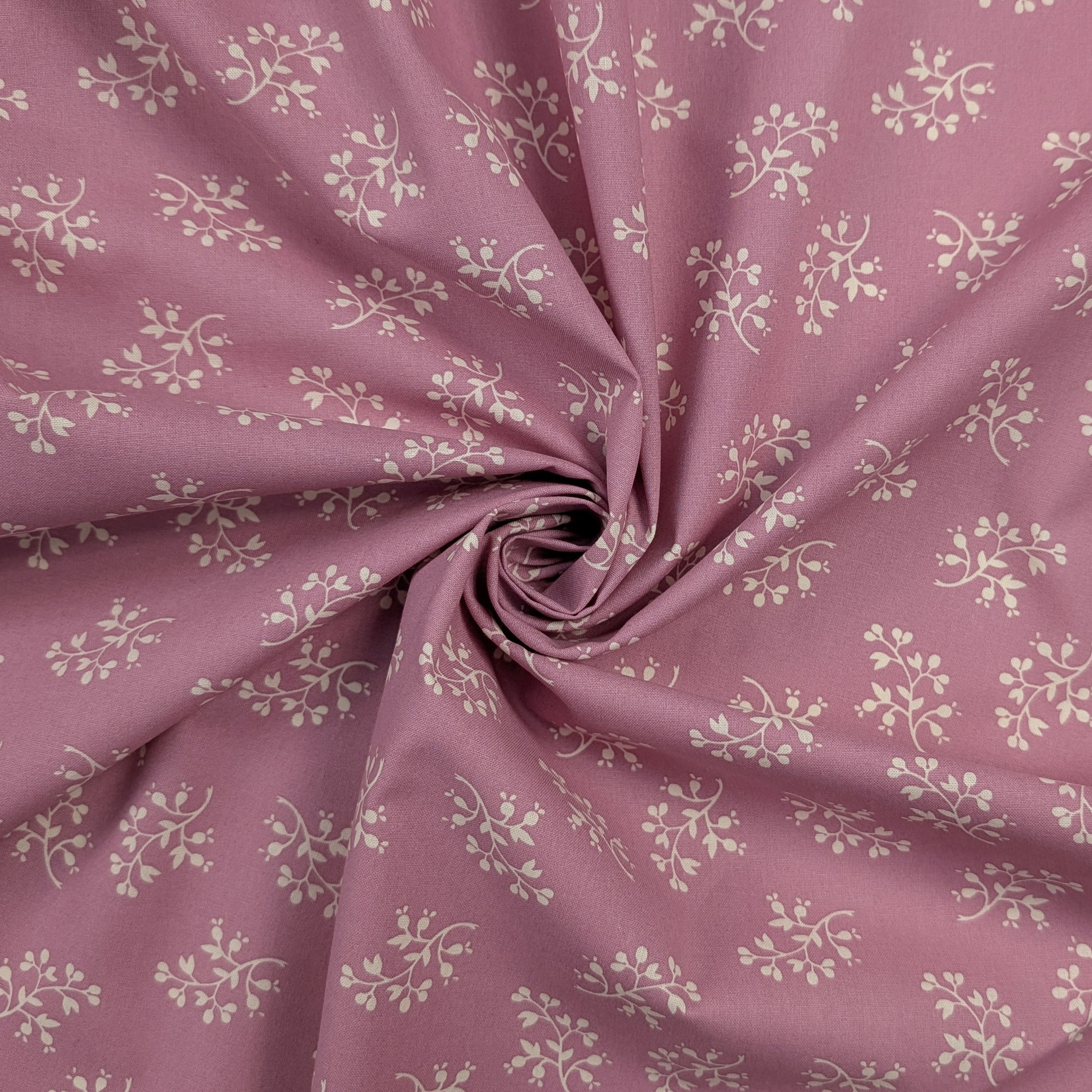 Poplin Cotton Flowers Pink Background Image