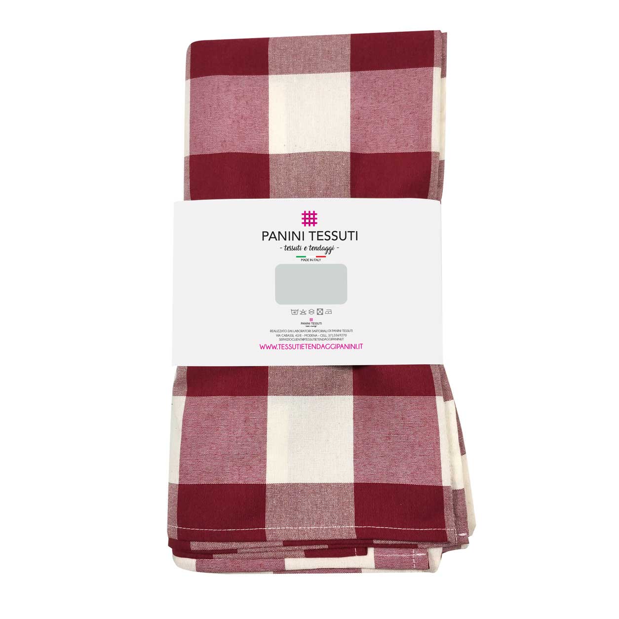 Panini Woven Tischtuch Large Square Bordeaux Image