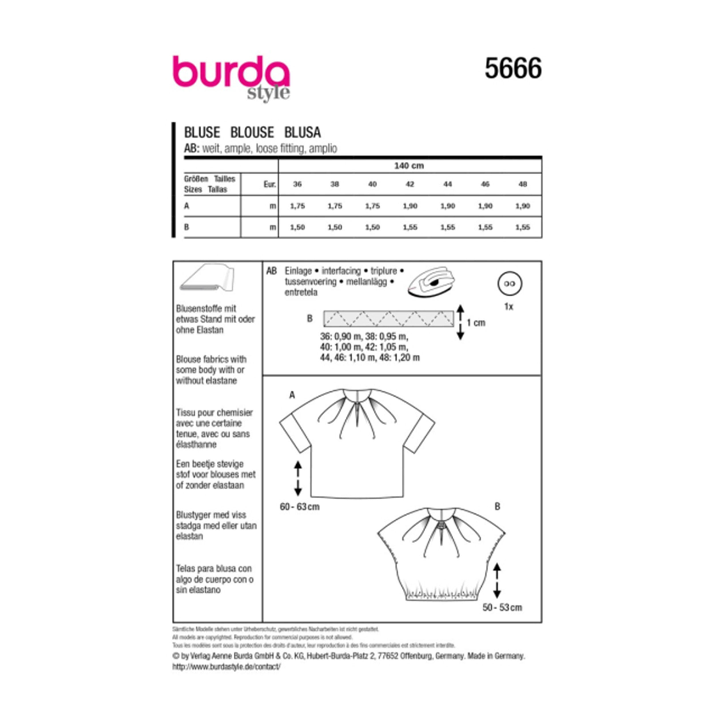 Burda Pattern Medium Blouse Image