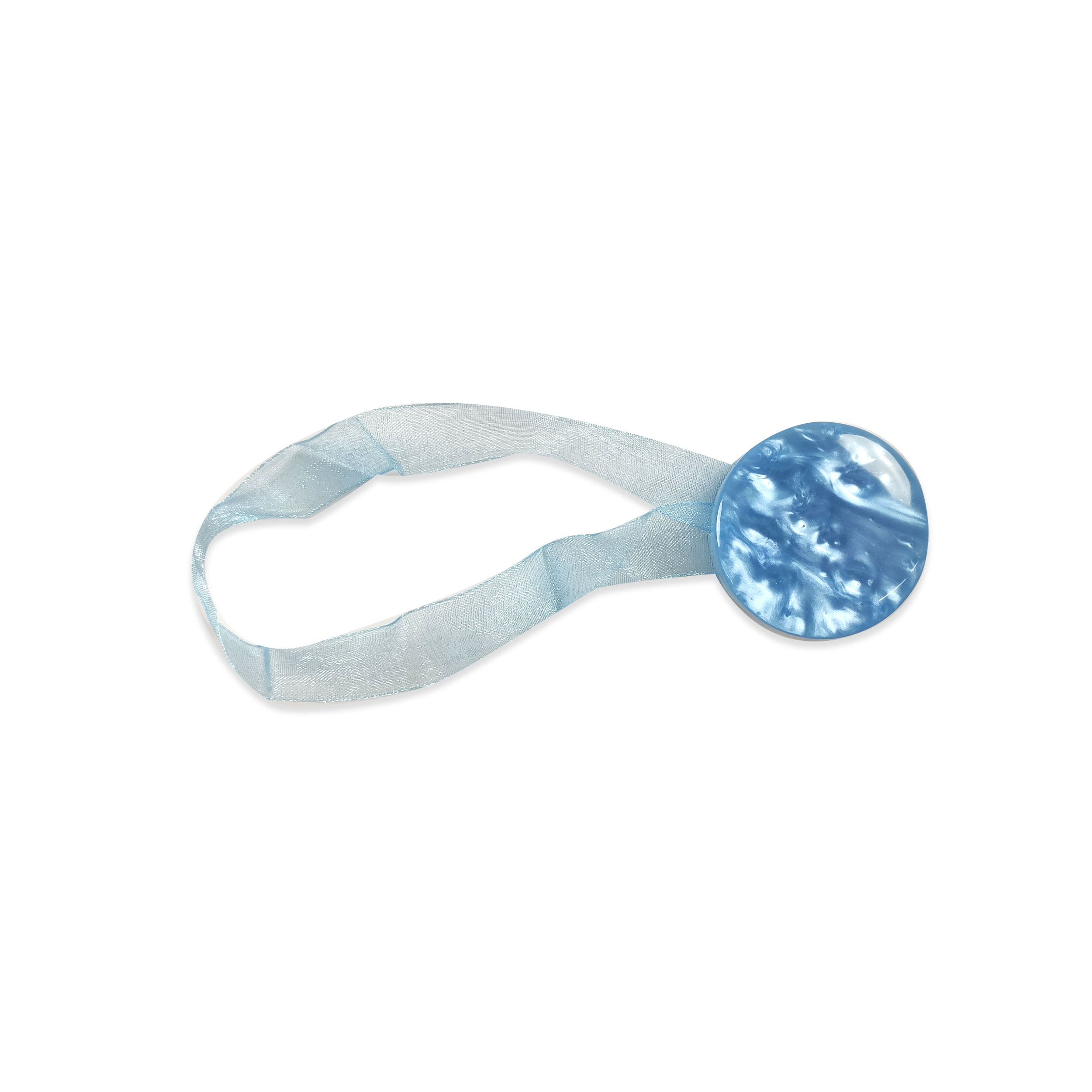 Button Curtain Magnet - Light Blue Image