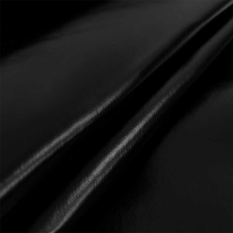Découpe de tissu plastifié de couleur unie Noir 140x140 cm Image