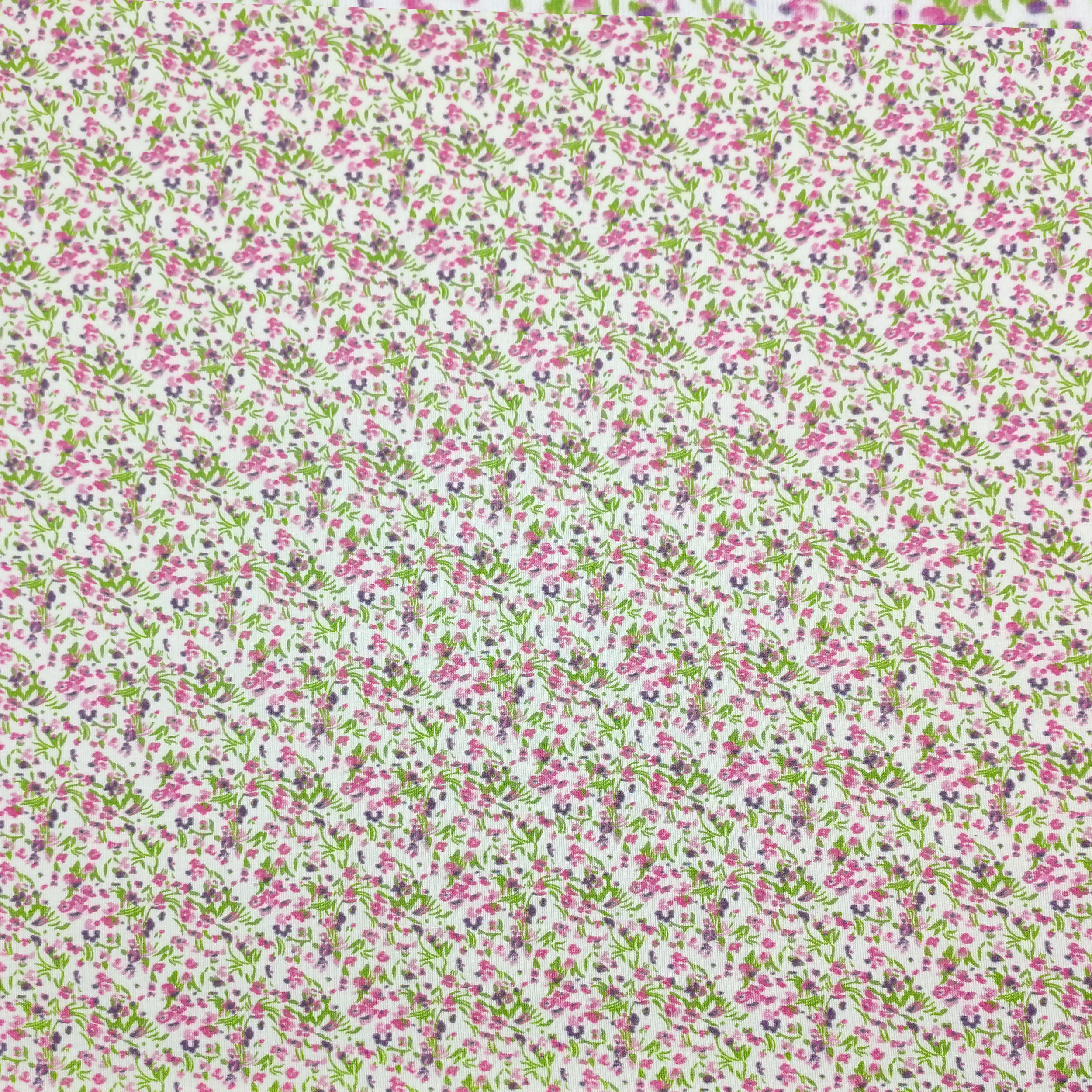 Bielastic Jersey Flores Rosas y Moradas