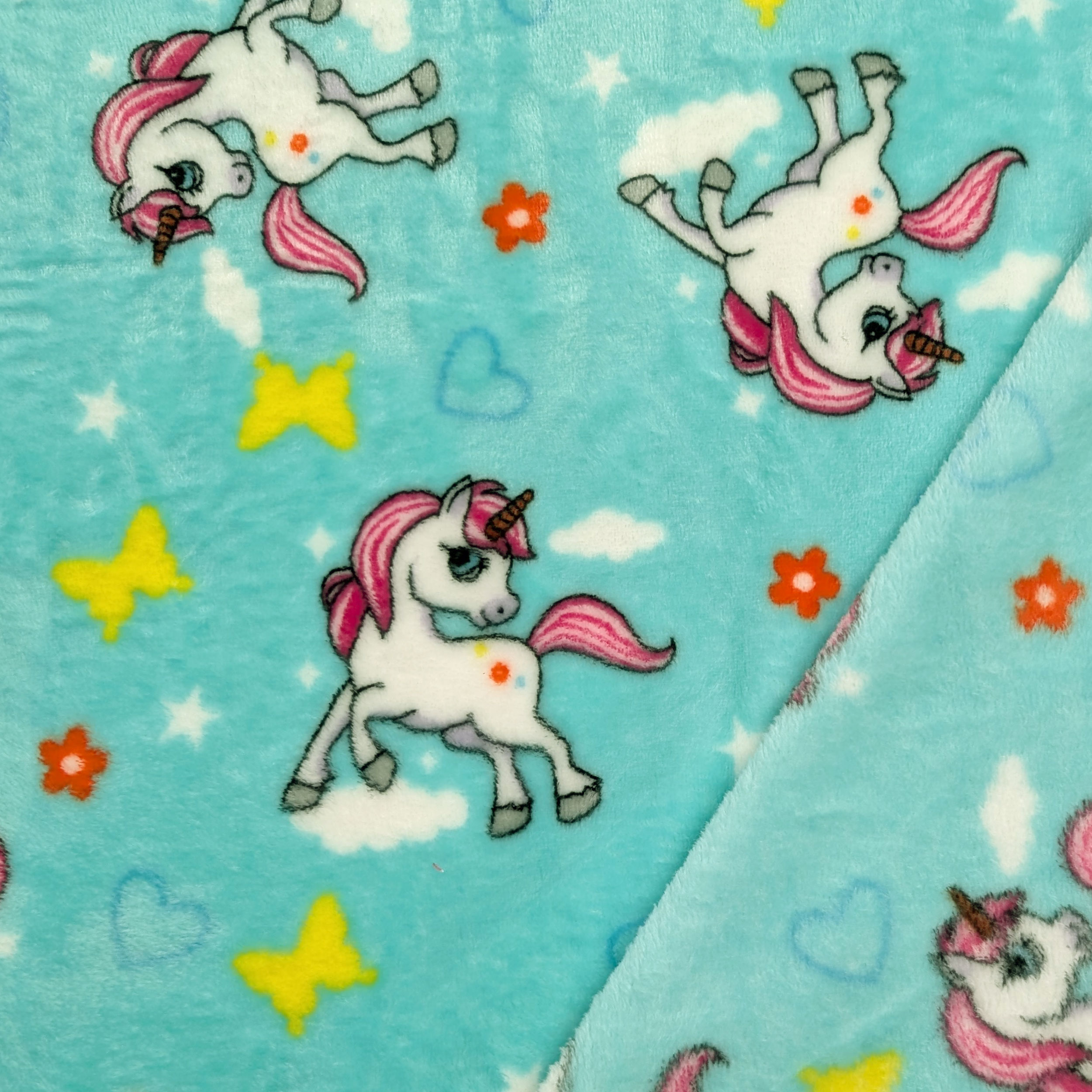 Fleece Hand Cashmere Unicorns Water Green Background Image