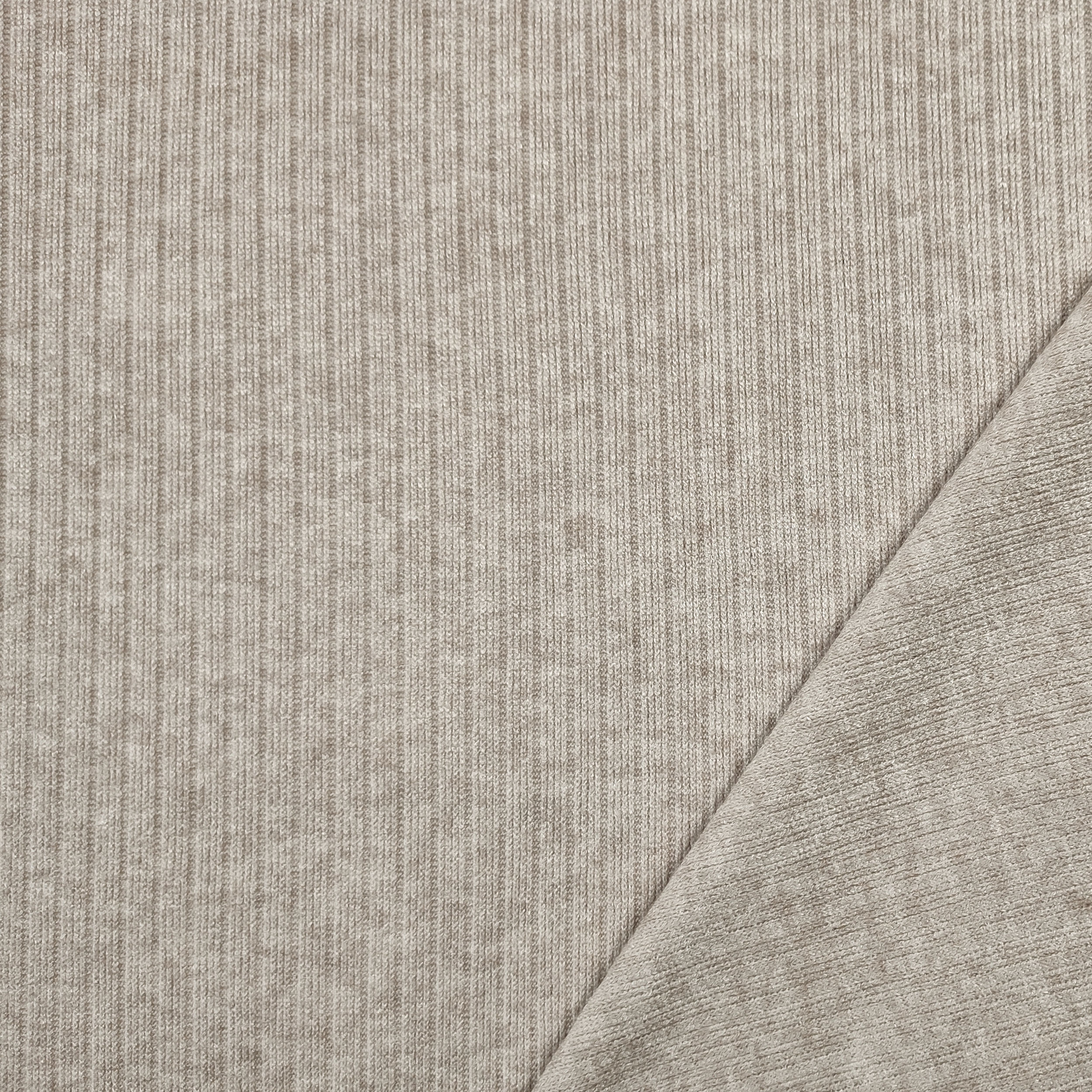 Handgestrickter Kaschmir Beige Melange
