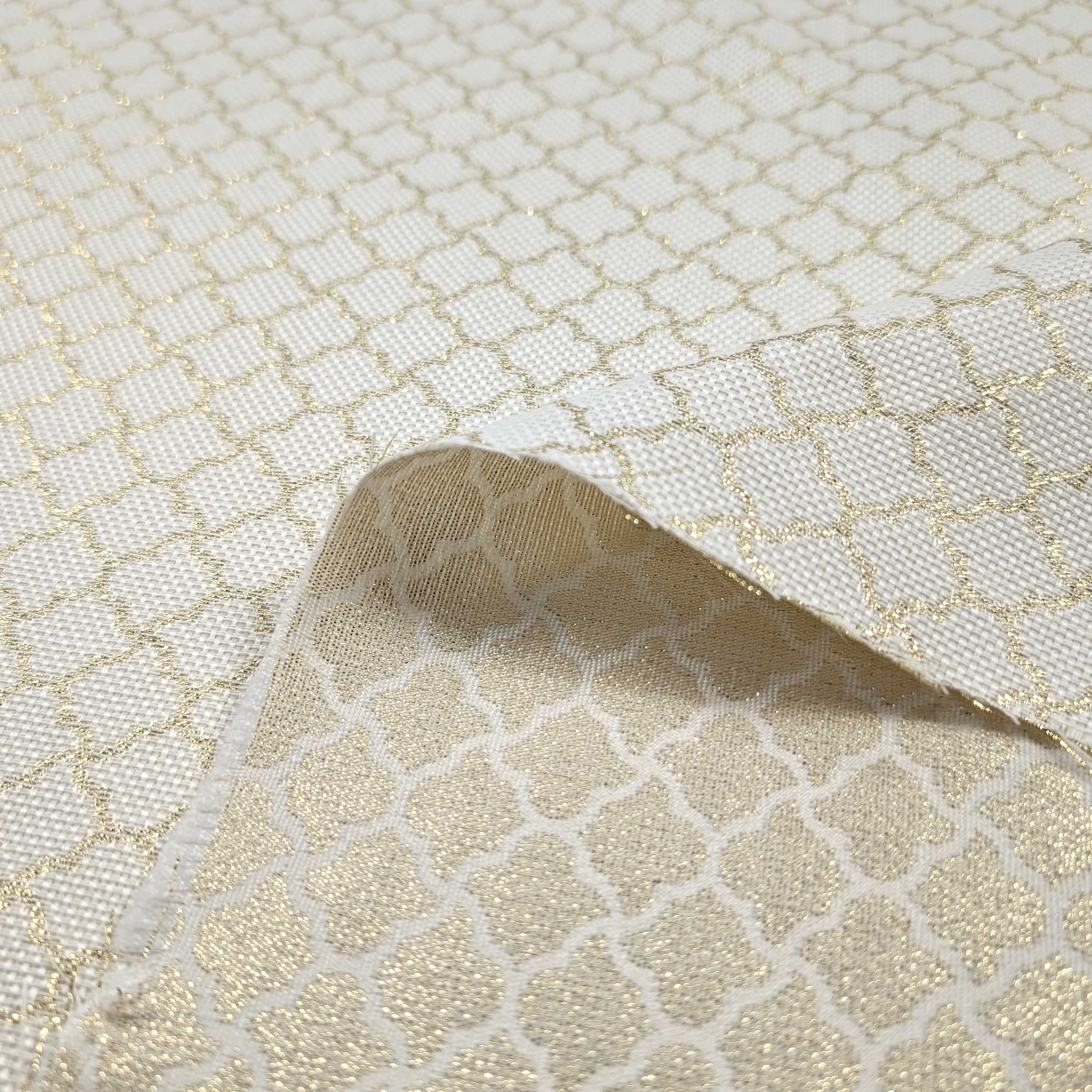 Golden Lurex Fantasy Christmas Jacquard Image