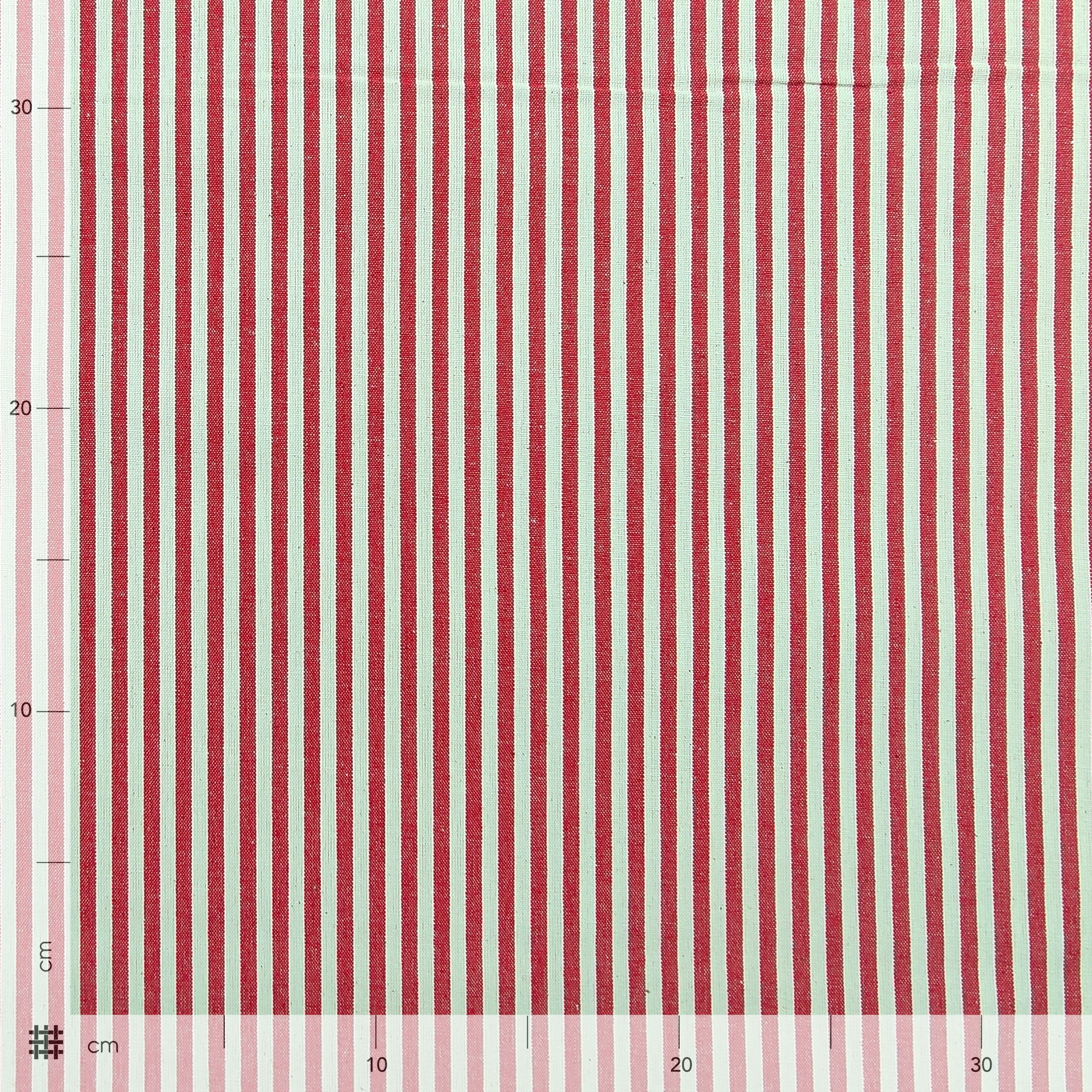 Pure Cotton Striped Tablecloth Fabric Image