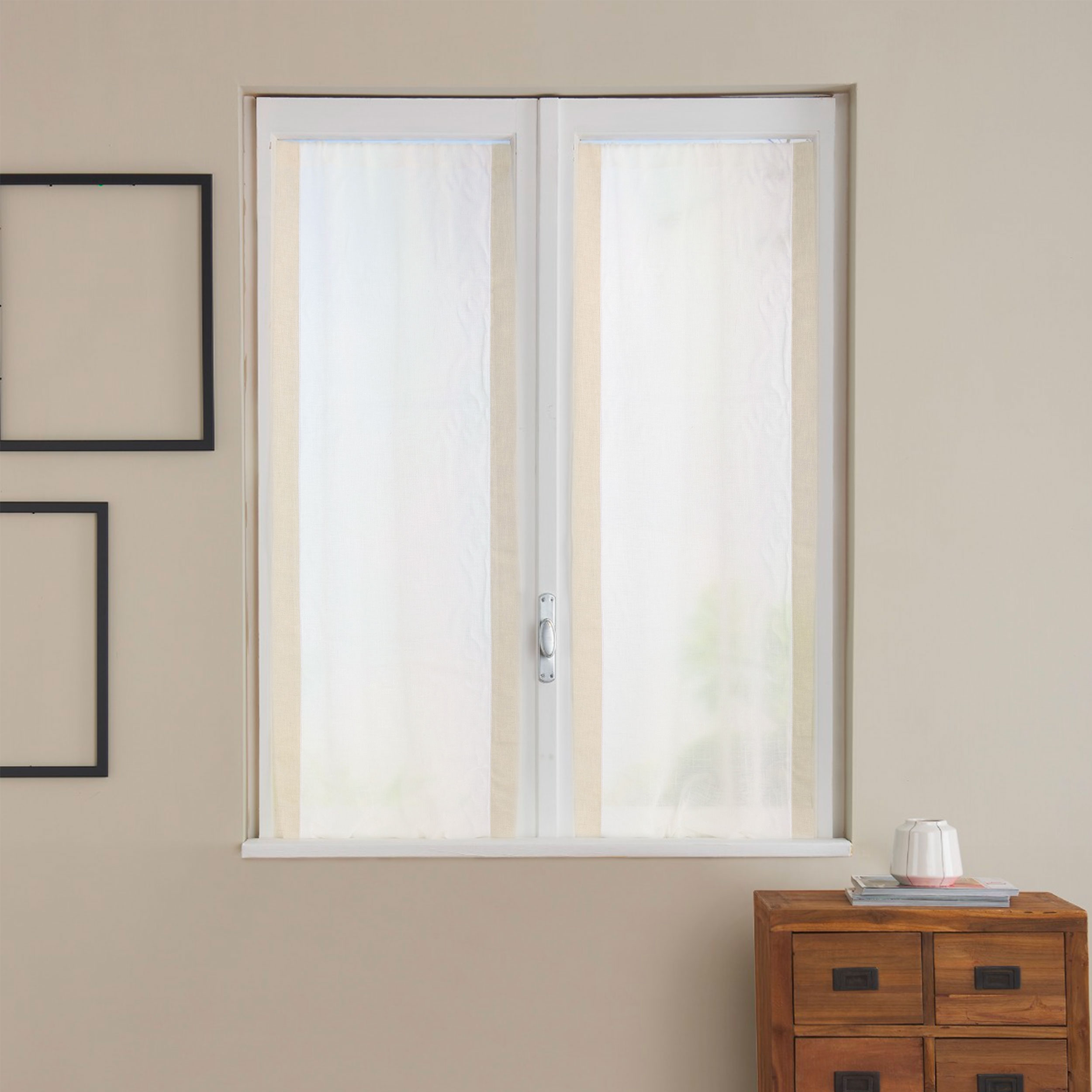 Fabric Curtain Borders Beige Image