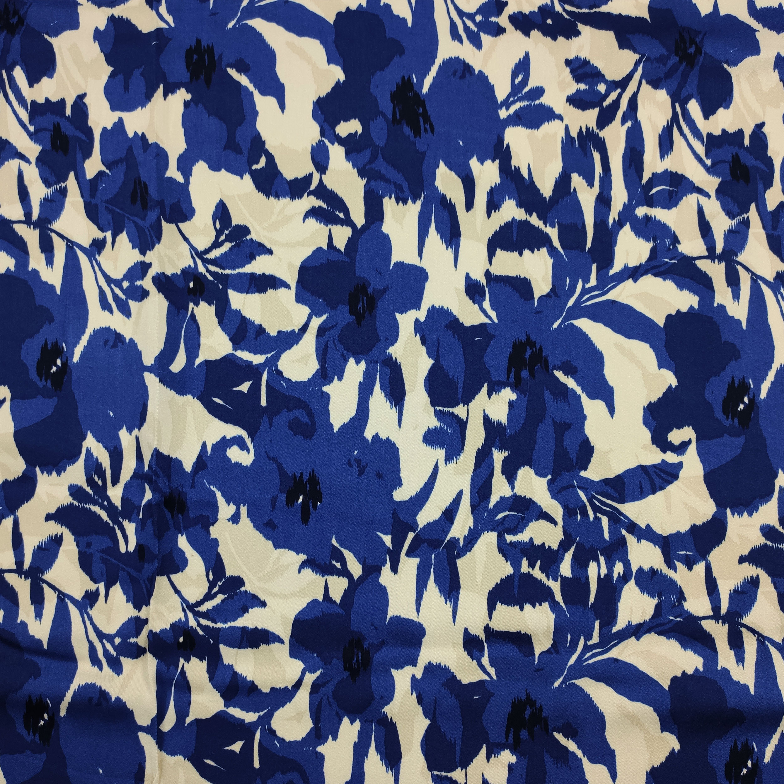 Viscosa Floral Fantasía Azul