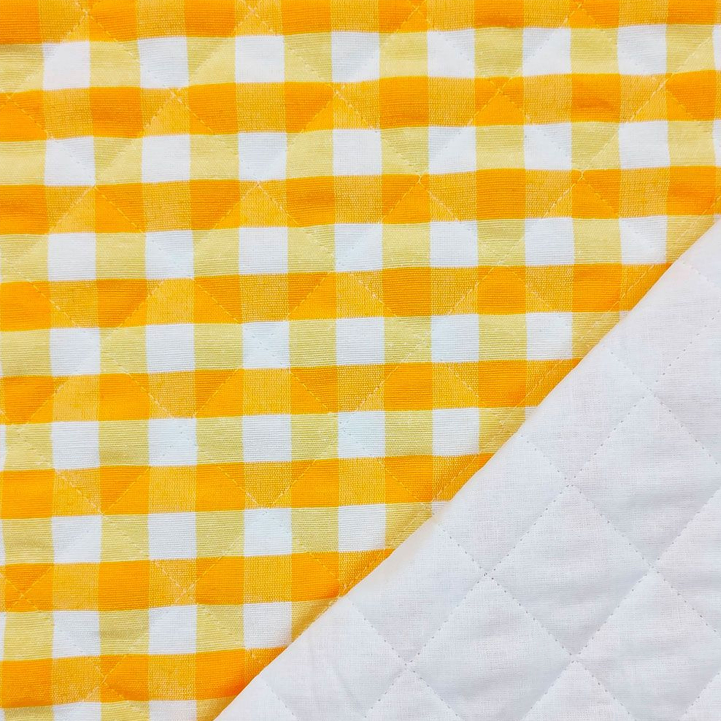 Quilted Gingham - Yellow  Image