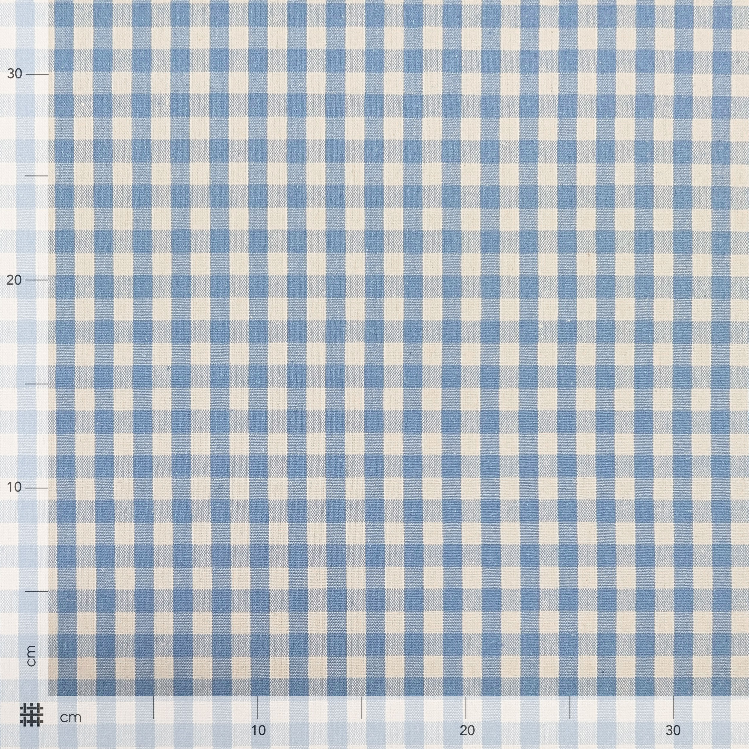Washed Cotton Yarn Dyed Blue Checks Image