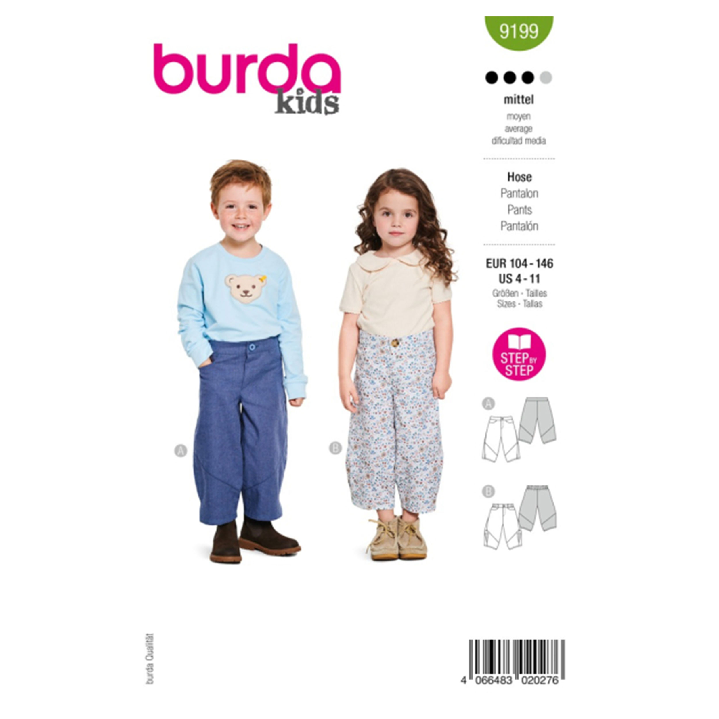 Pattern Burda Kids Medium Trousers Image