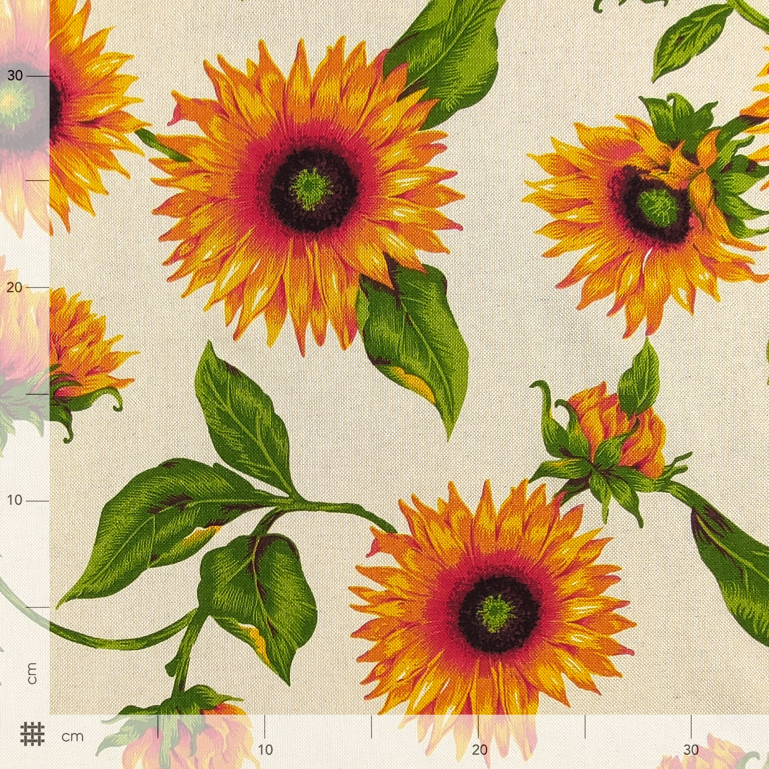 Panama Sunflowers Background Beige