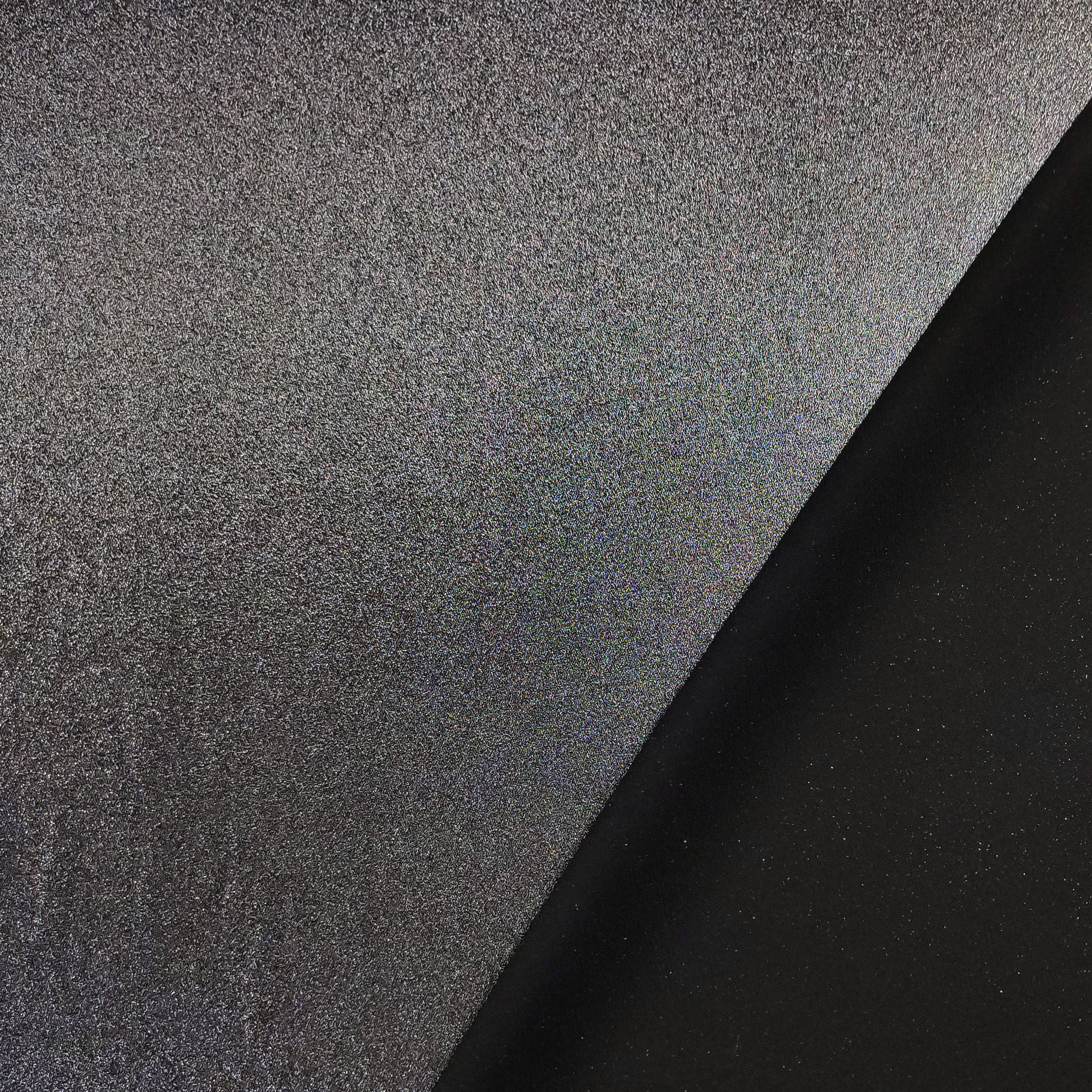 Georgette laminée noire