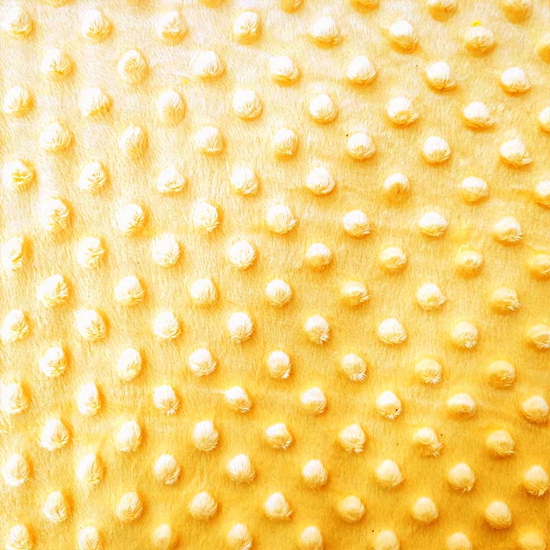 Tessuto Minky Dots Lux Senape 