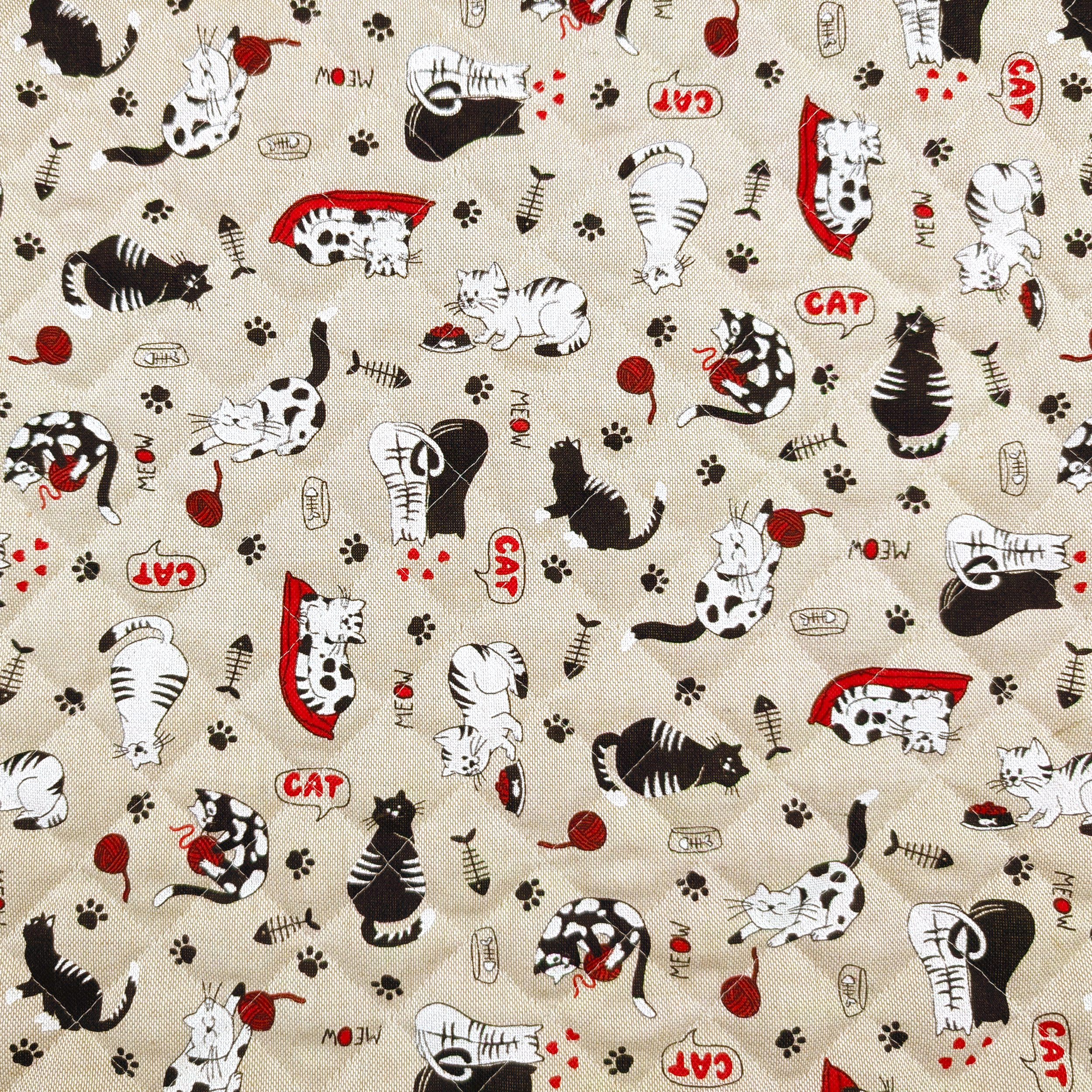 Quilted Cat fabric Image