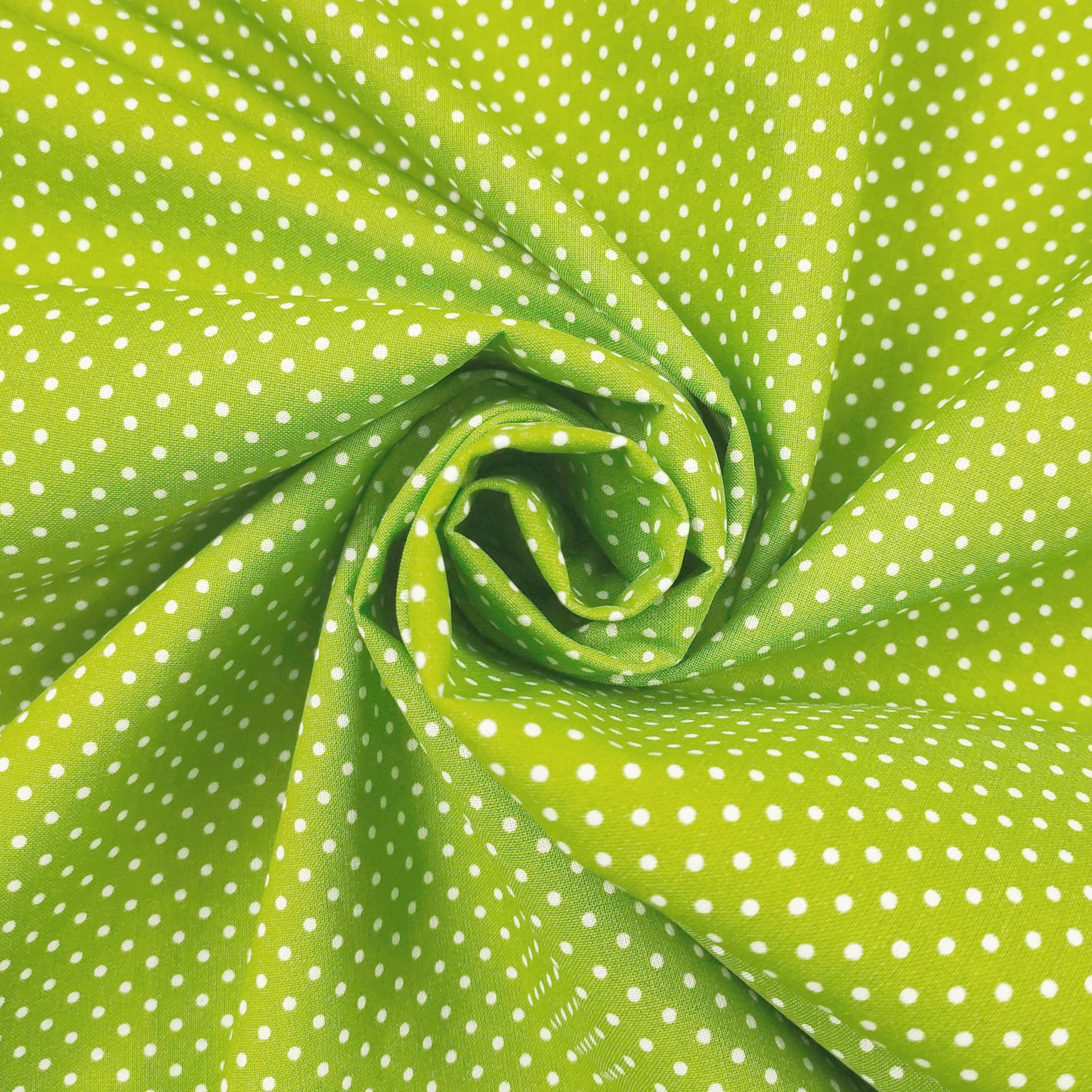Tissu de coton vert à petits pois Image