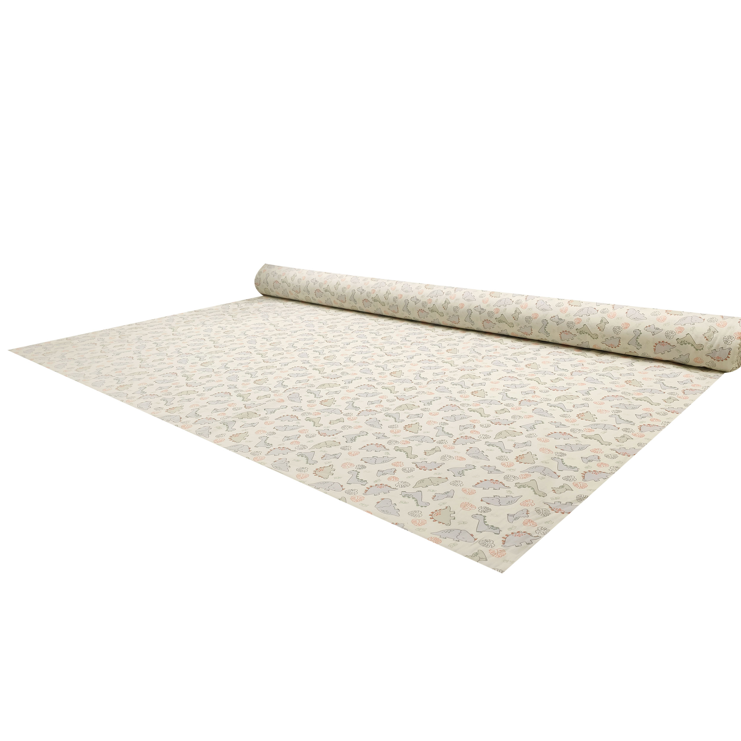 Tissu de coton Dinosaures Fond jaune