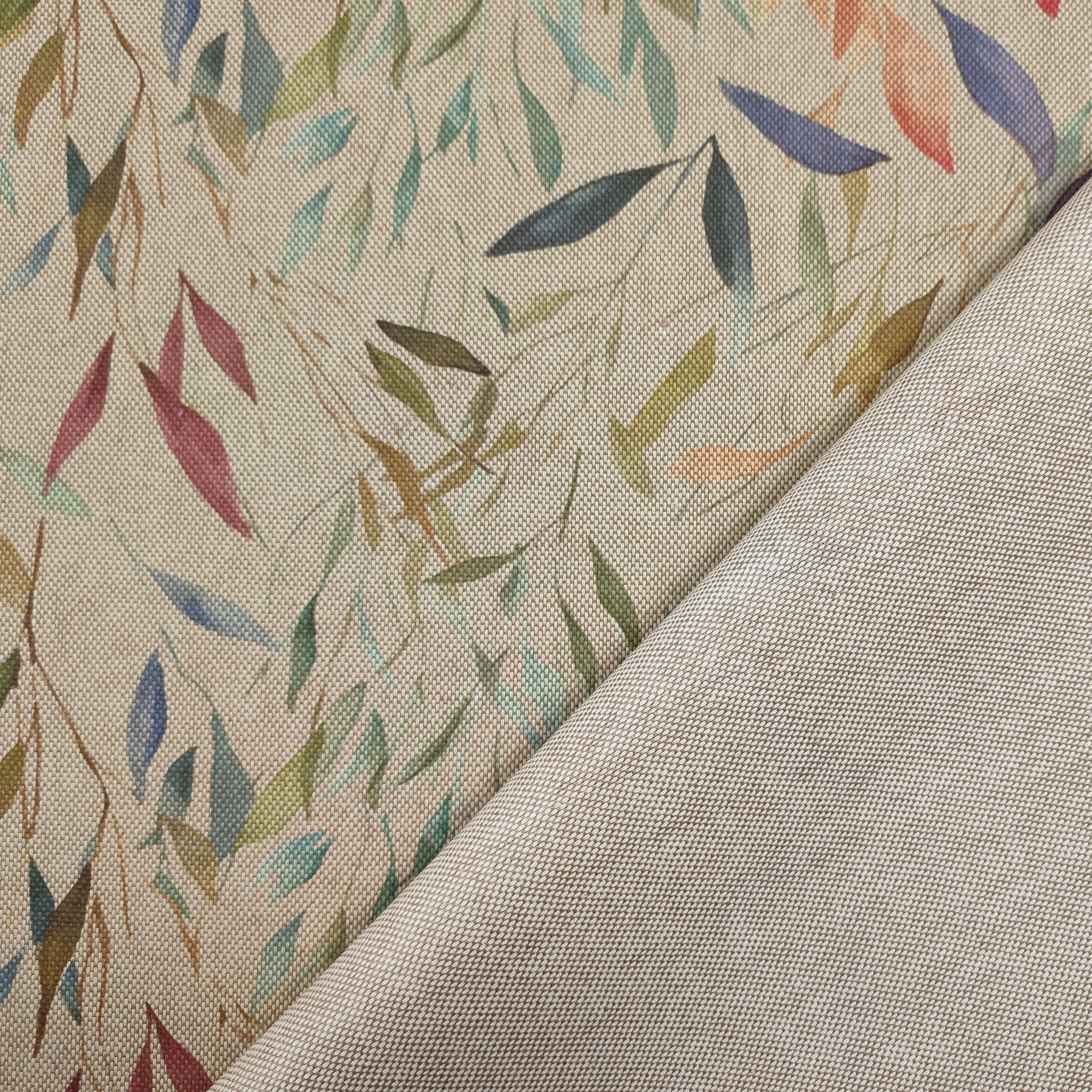 Tissu en coton mélangé Feuilles colorées Image