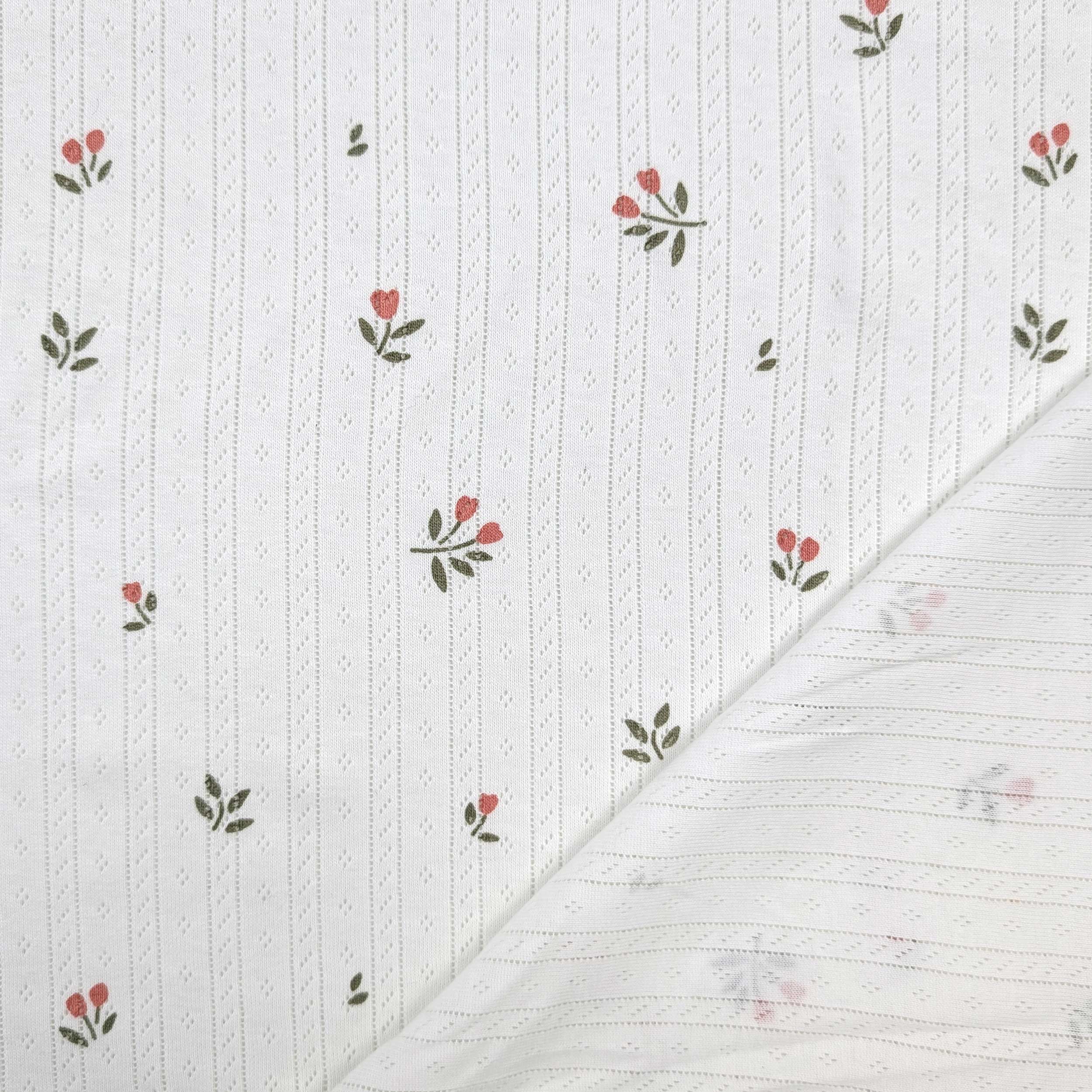 Tulips pure cotton openwork jersey Image