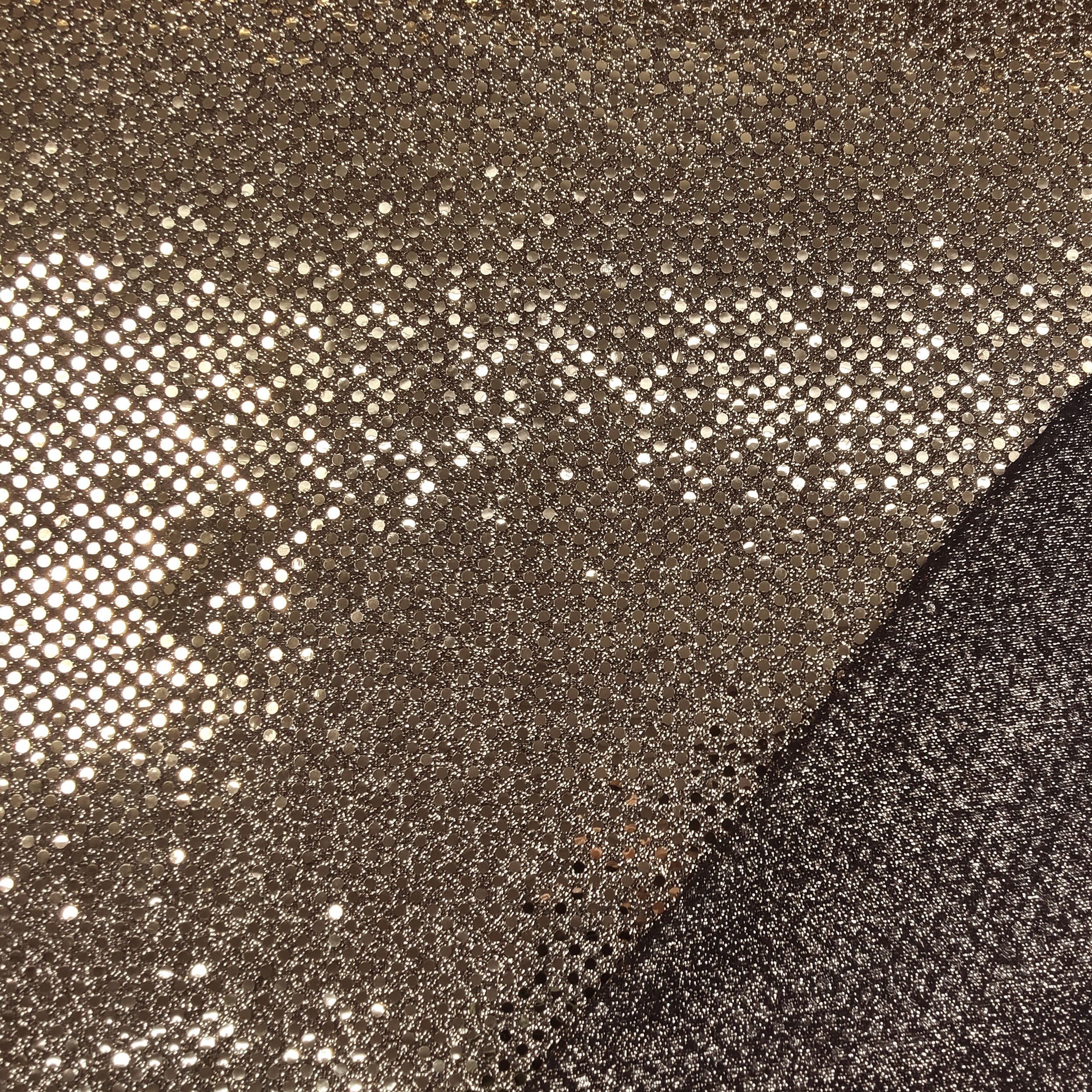 Tissu Paillettes d'or Fond noir