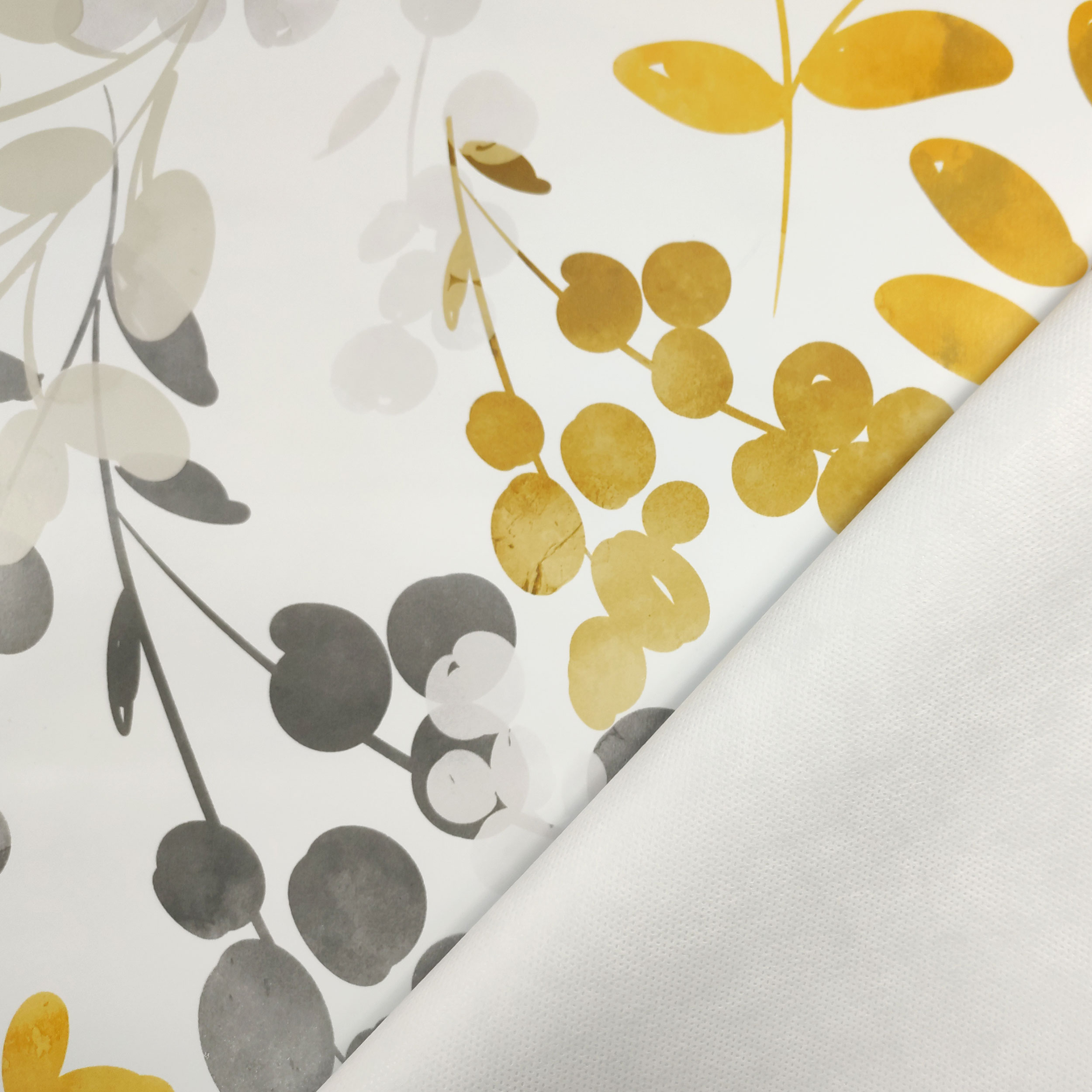 Fabric for Plasticized Tablecloth Watercolour Leaves