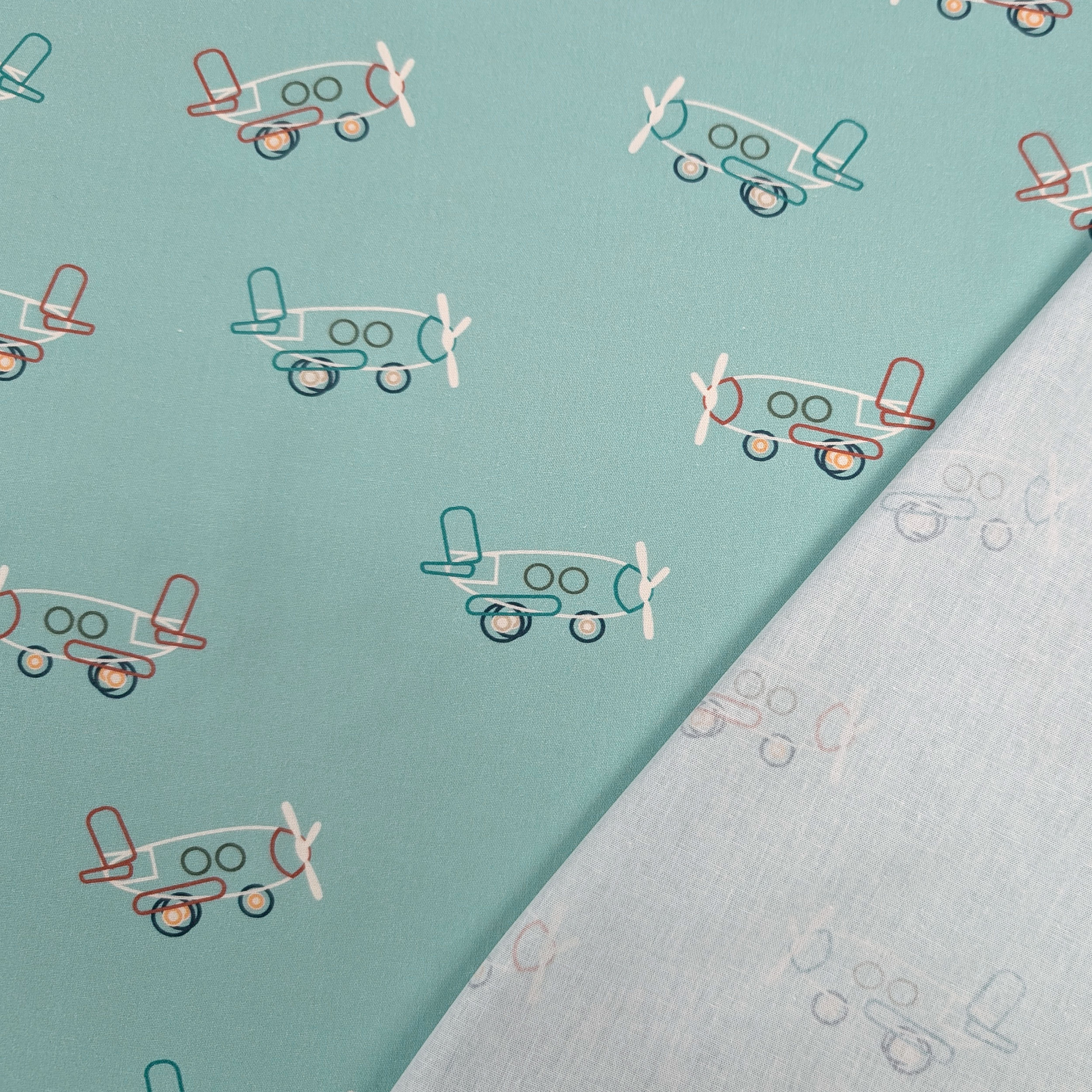 Poplin Cotton Airplanes Image