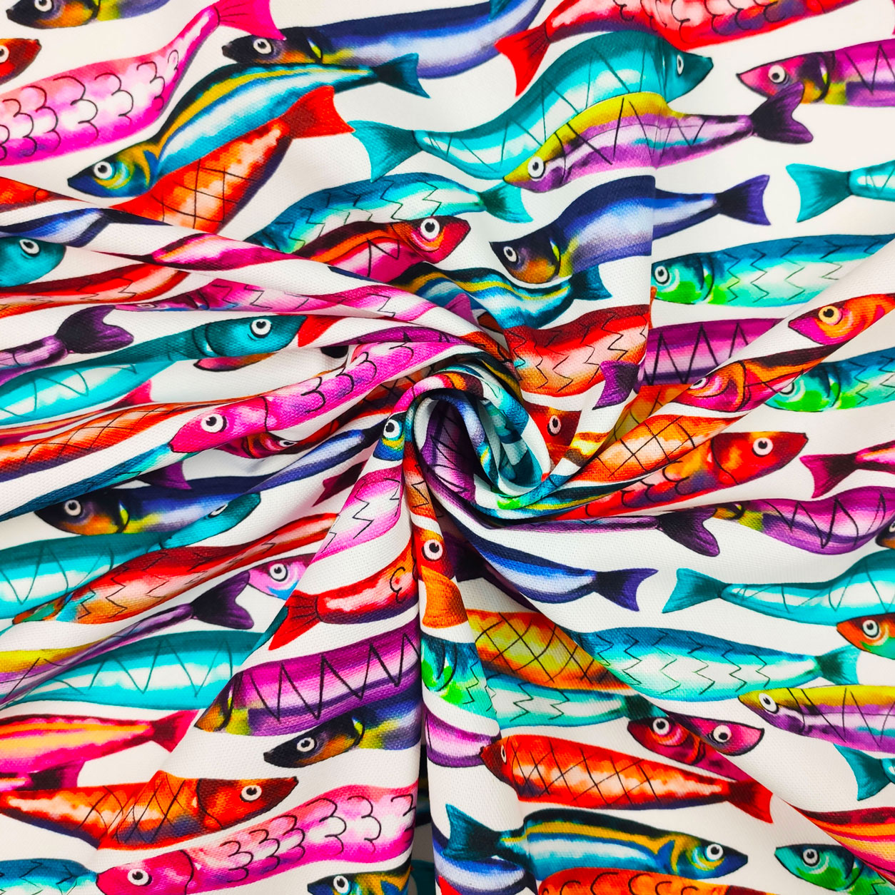 Panama Cotton Sardine Tissu multicolore Image