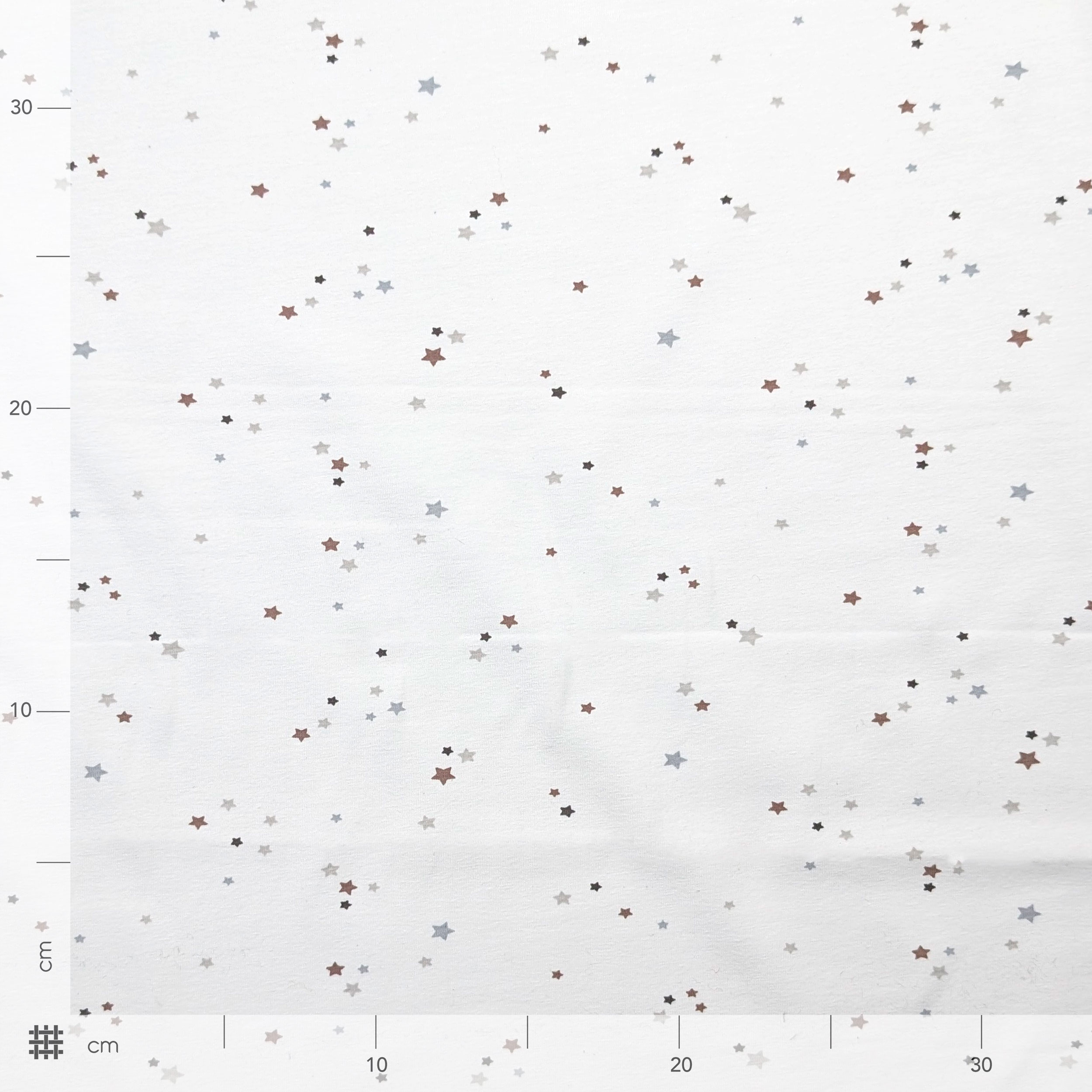 Jersey Cotton White Stars Image