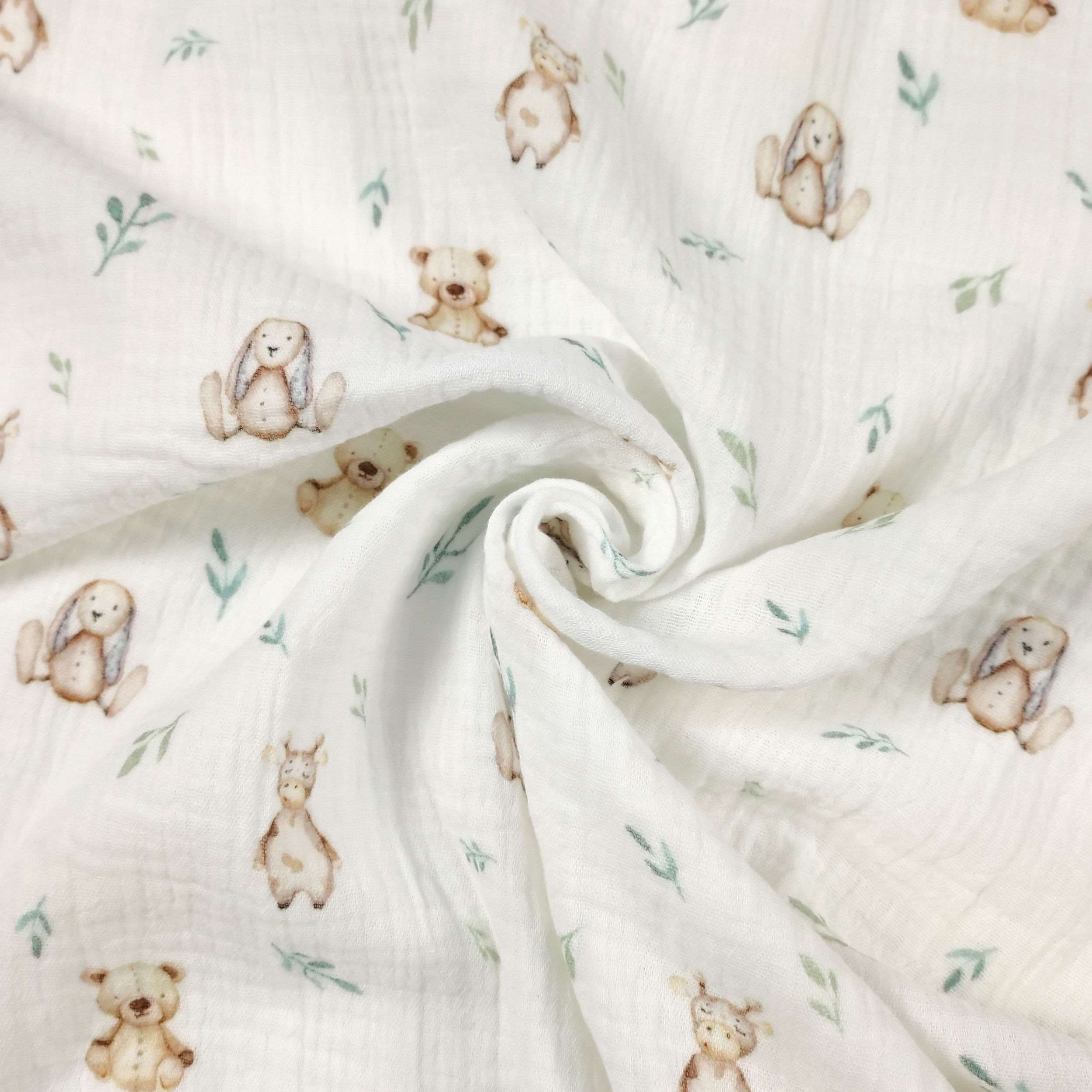 Cotton Muslin Bears and Cows