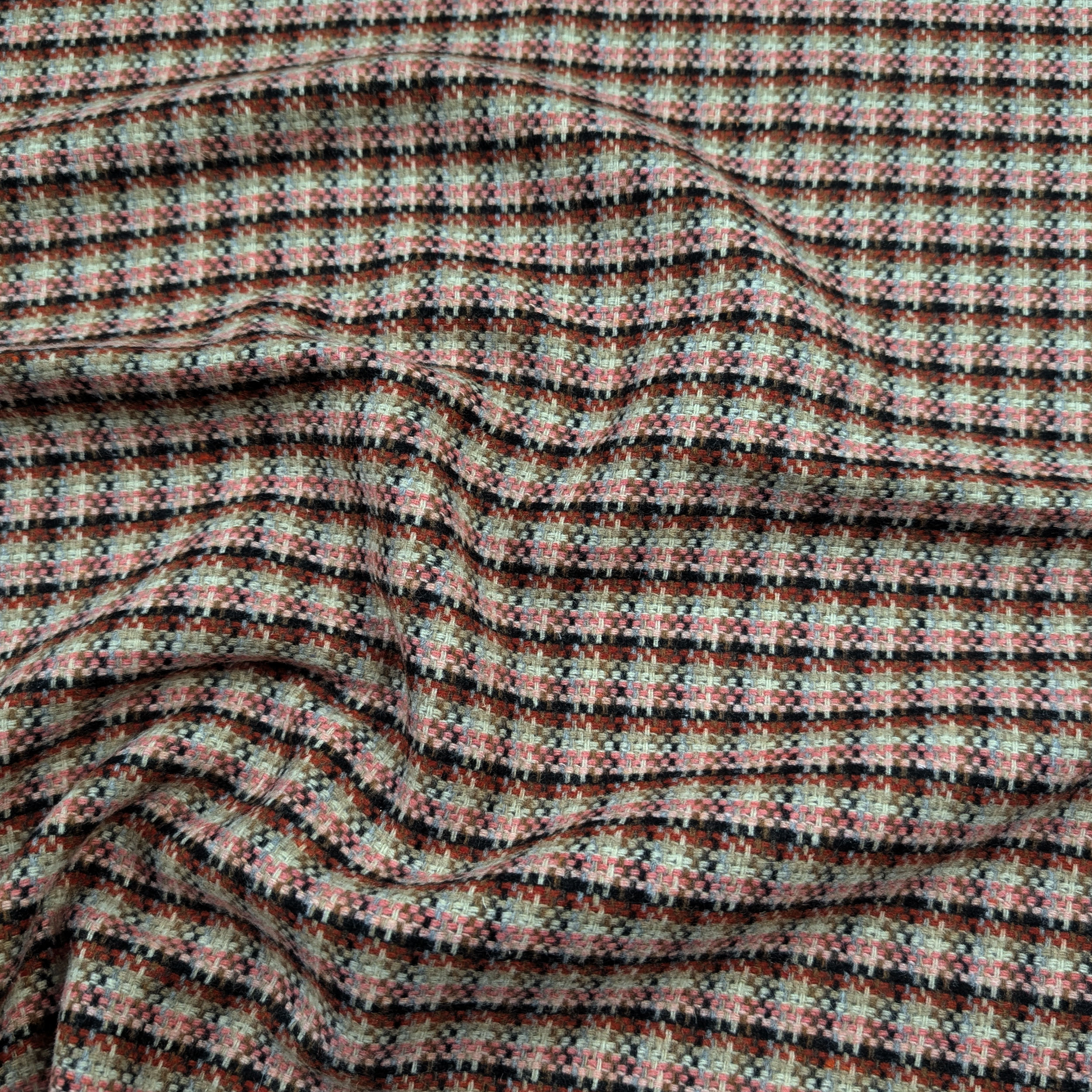 Tweed Wool Fantasy Check Pink Tones Image