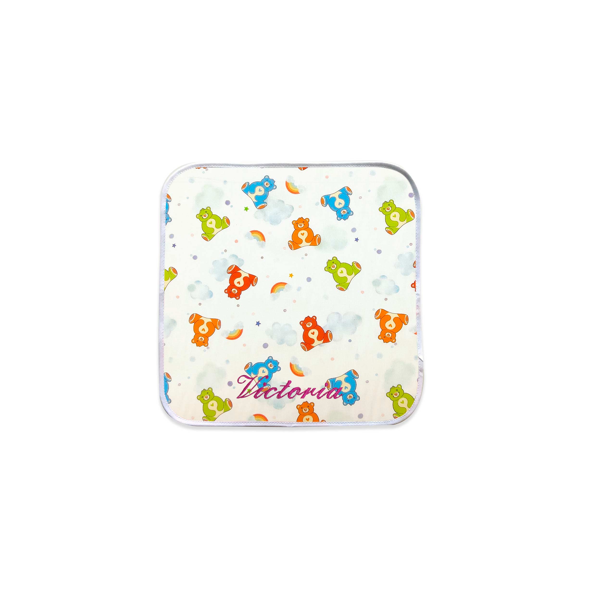 Serviette de table Oursons et arcs-en-ciel