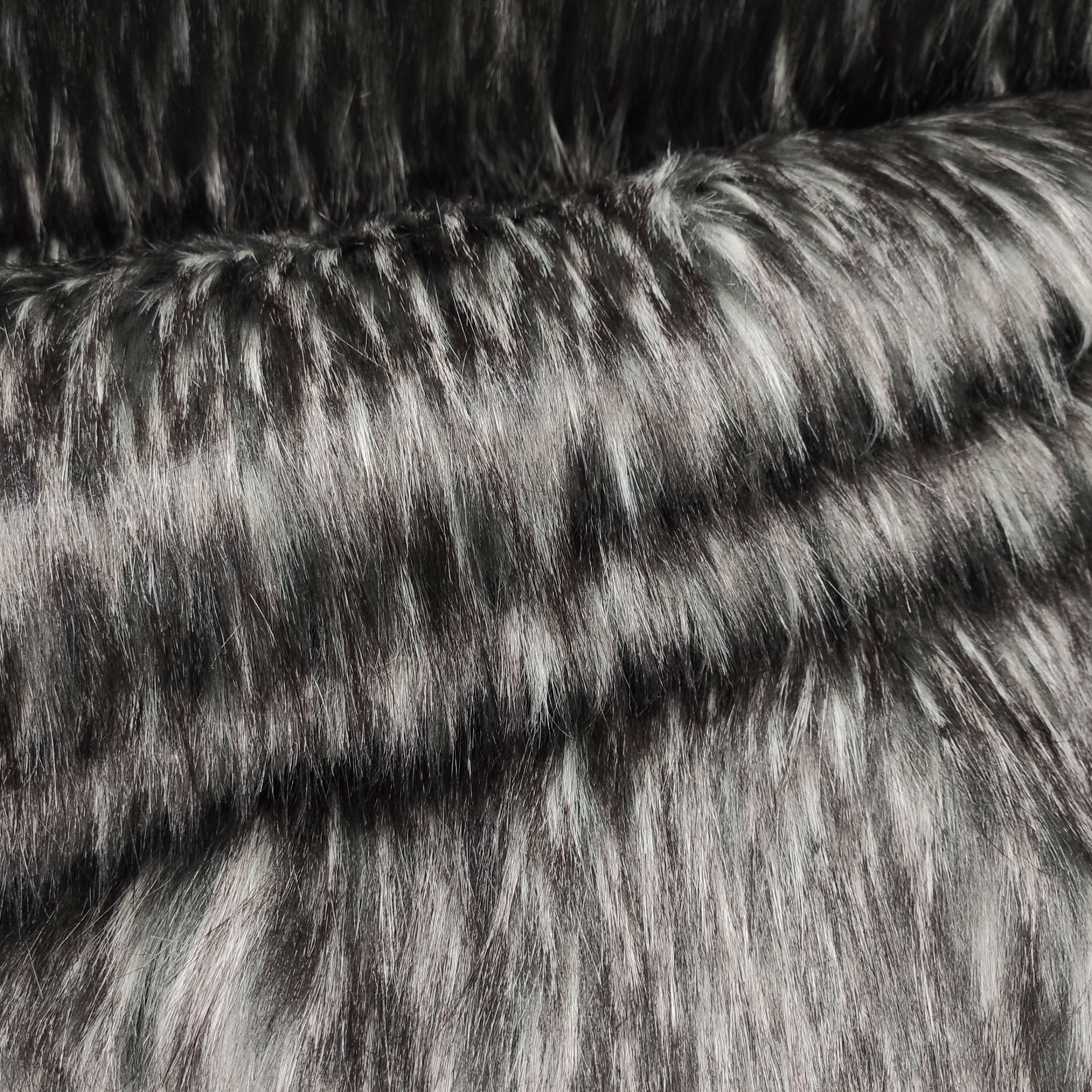 Manteau long découpé Soft Black Melange 40x160 cm Image