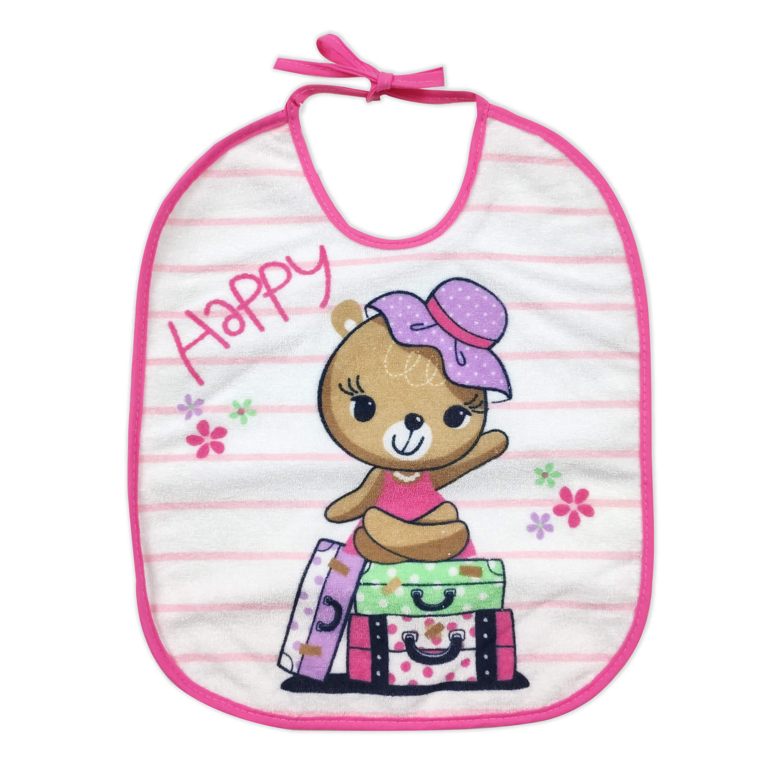 Bavoir Retro Plasticisé Petit Ours Glamour
