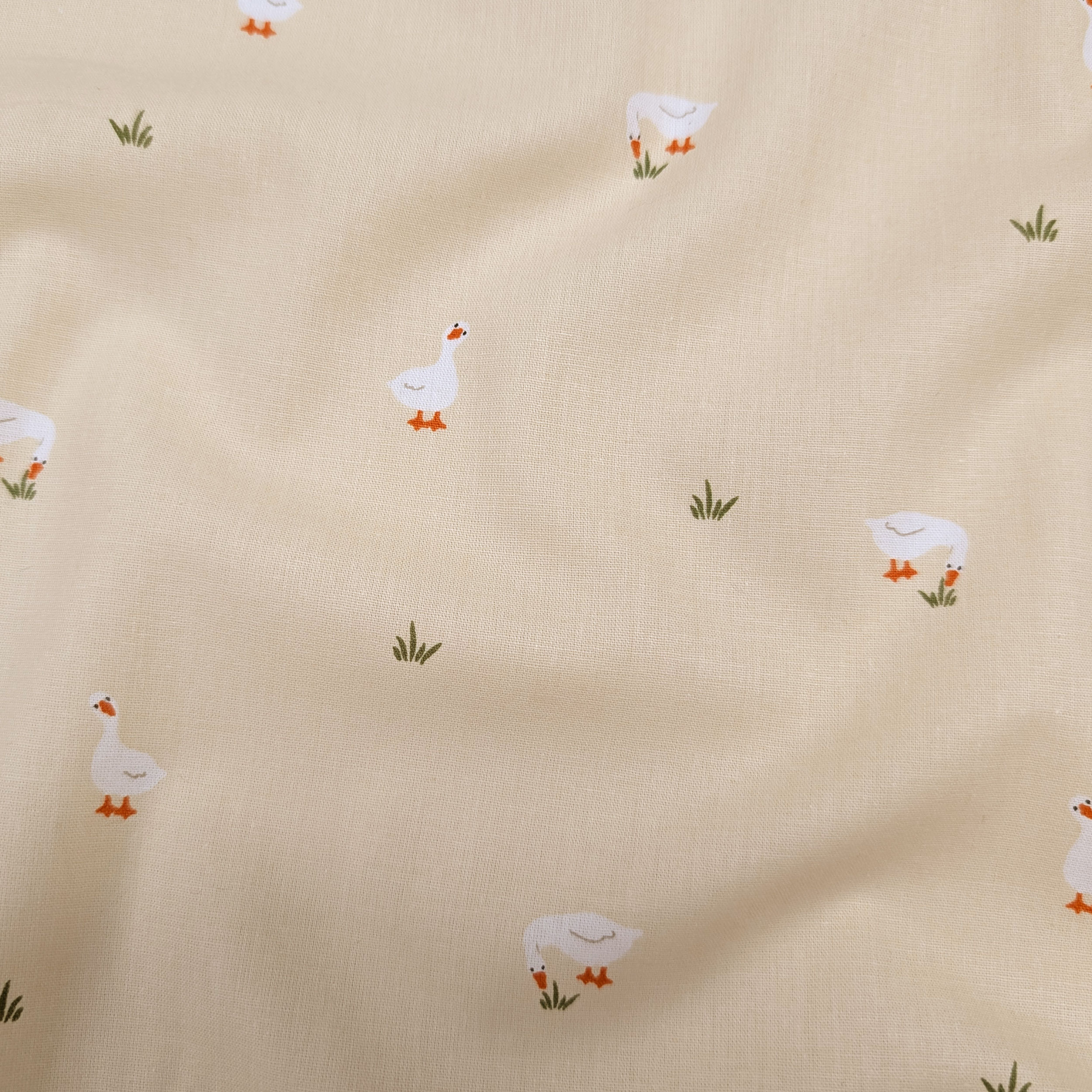 Cotton Poplin with Sweet Geese