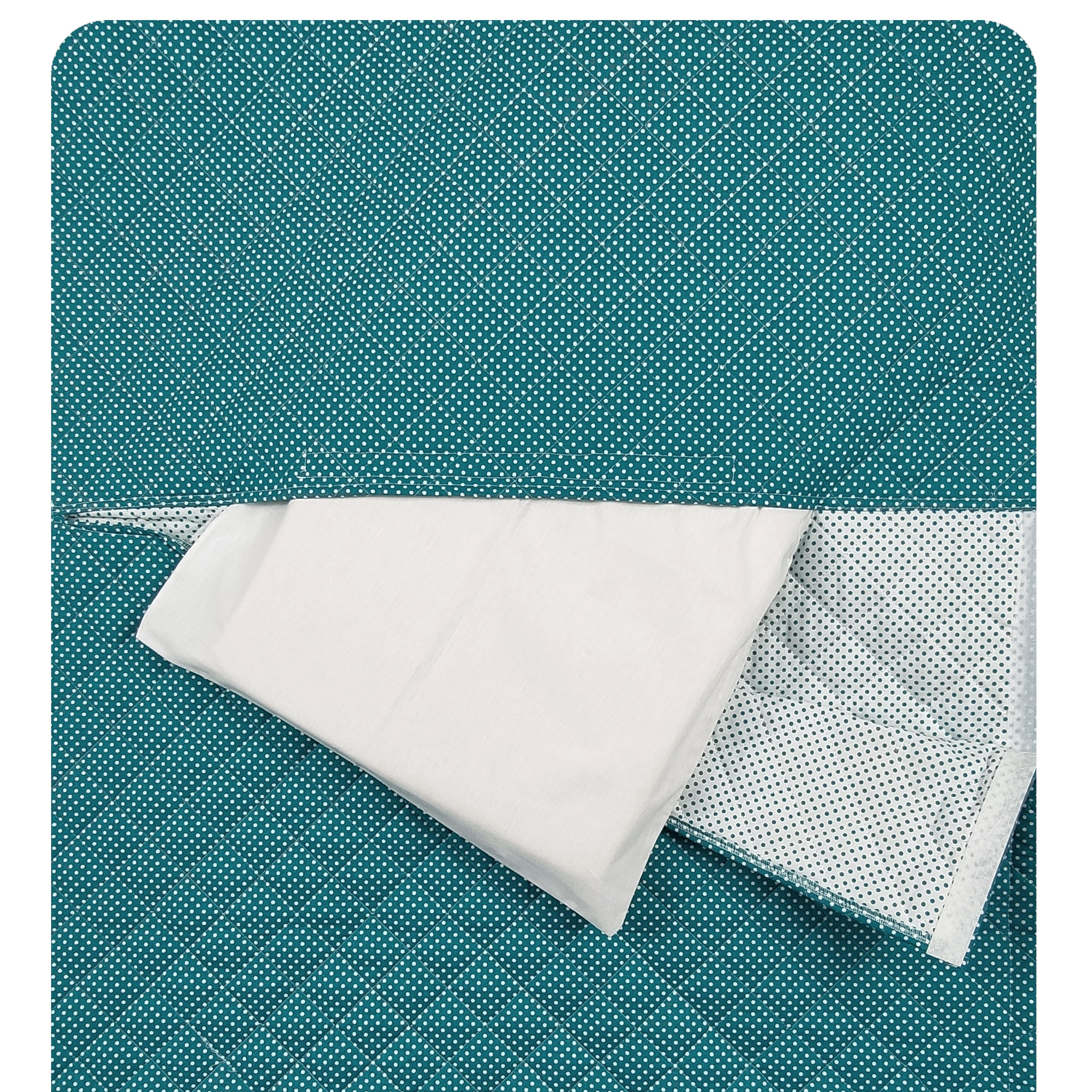 Sac de couchage turquoise à pois