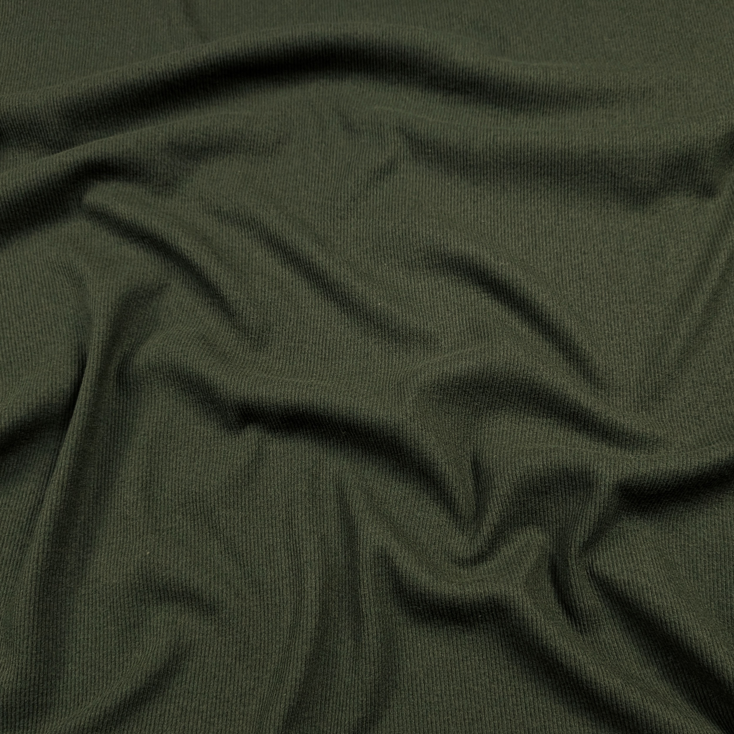 Cannetted Jersey Military Green Warm Cotton Image