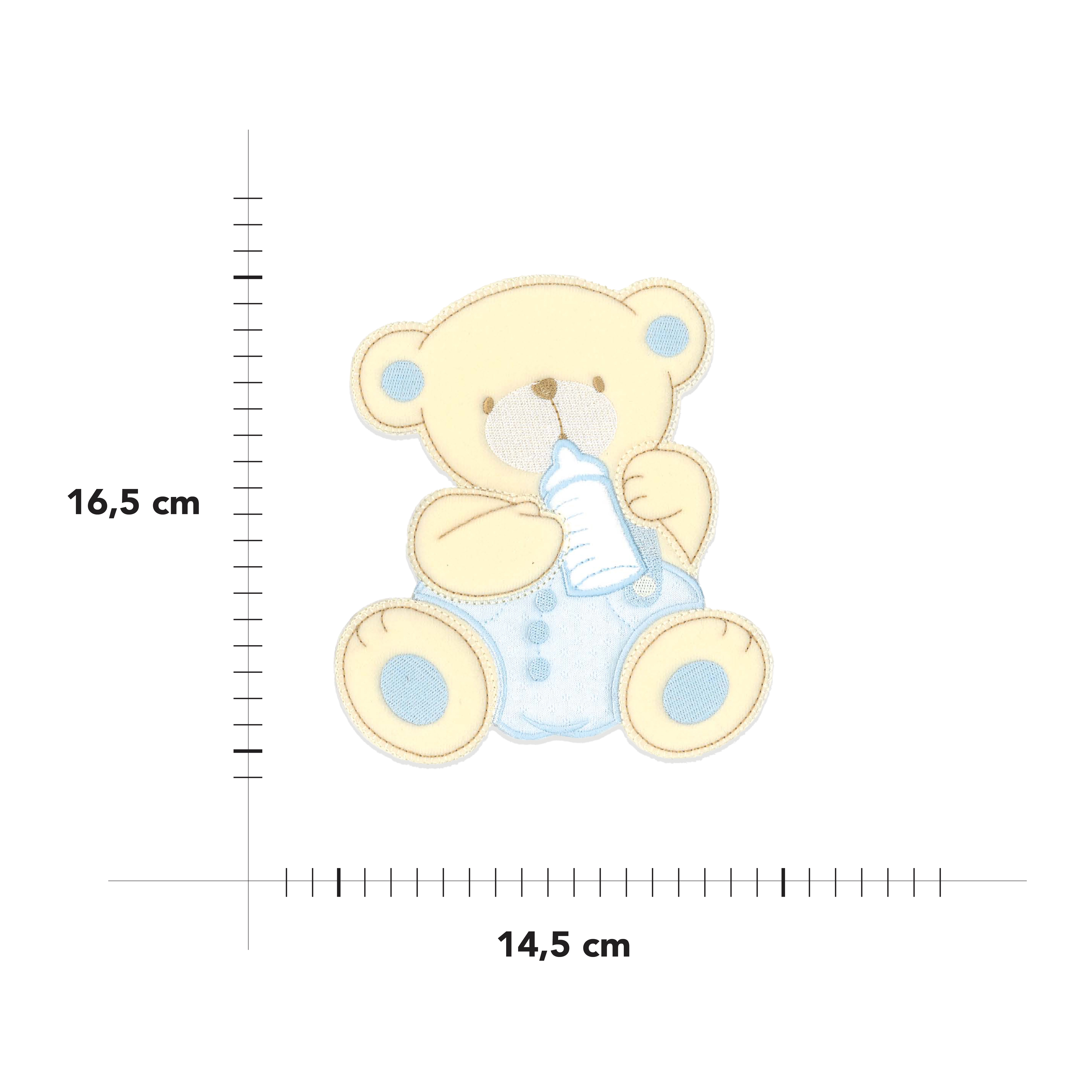 Thermoadhesive application Teddy Bear with Baby Bottle Image
