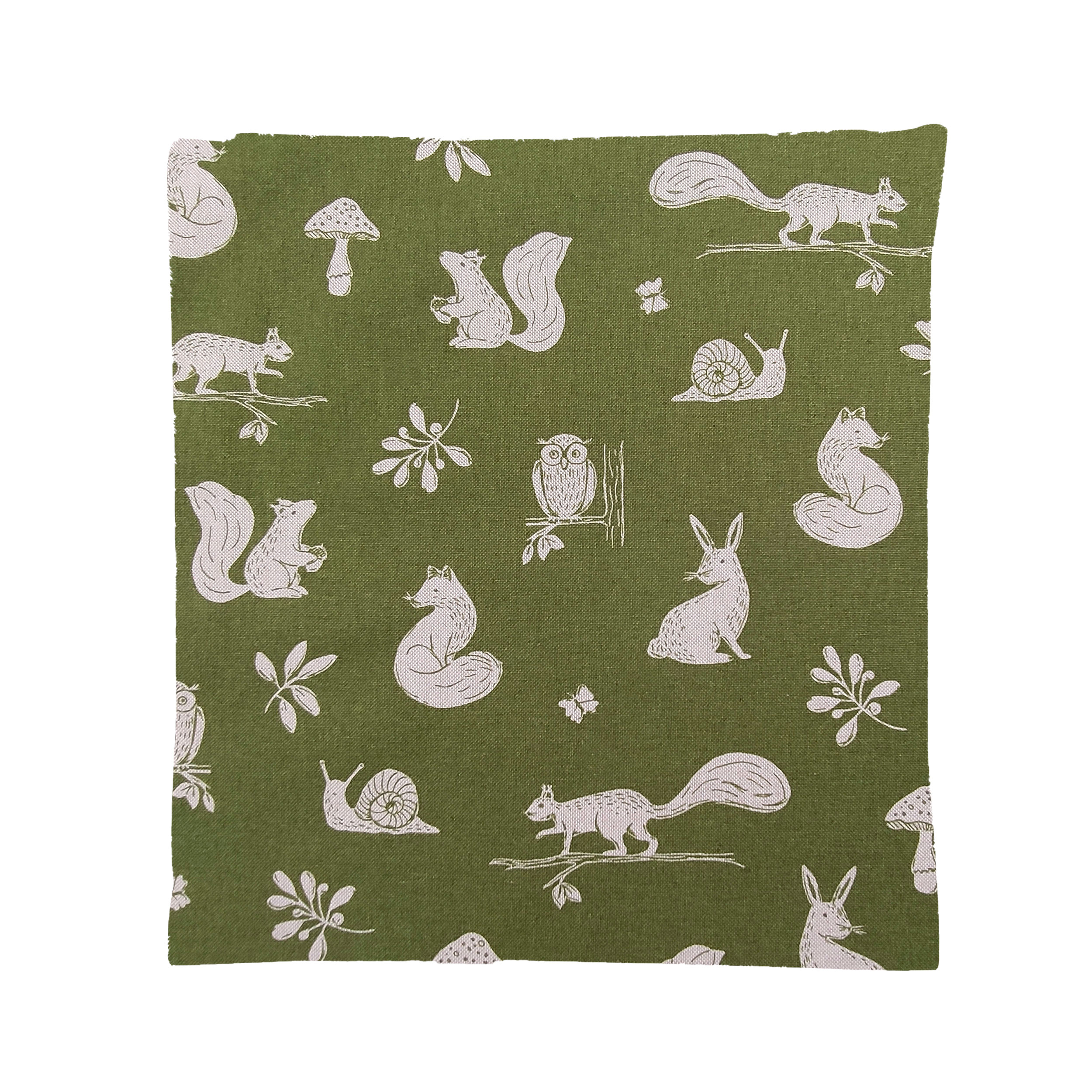 Taie d'oreiller Animaux des bois Fond vert
