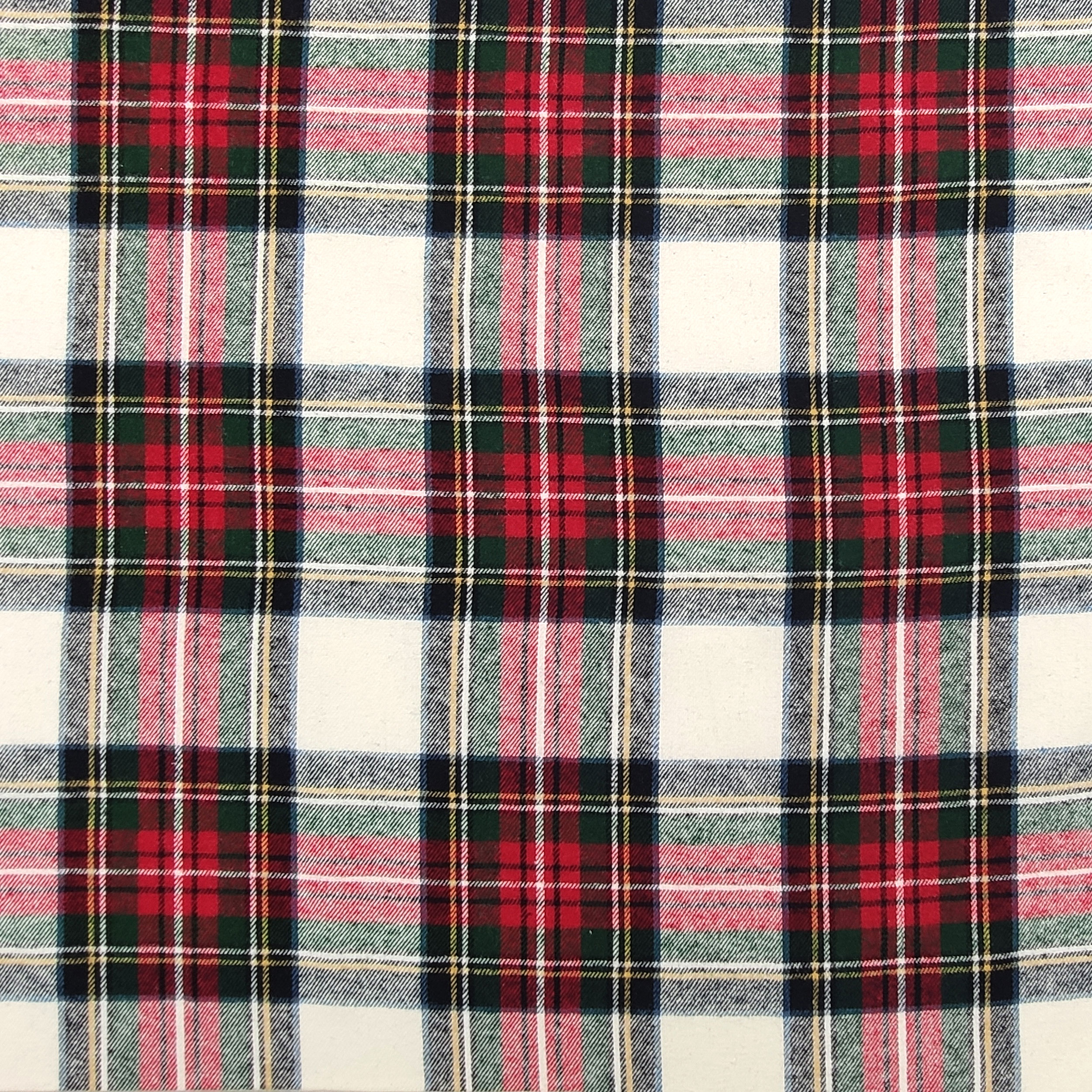 Tissu écossais Flanelle Rouge Blanc Vert