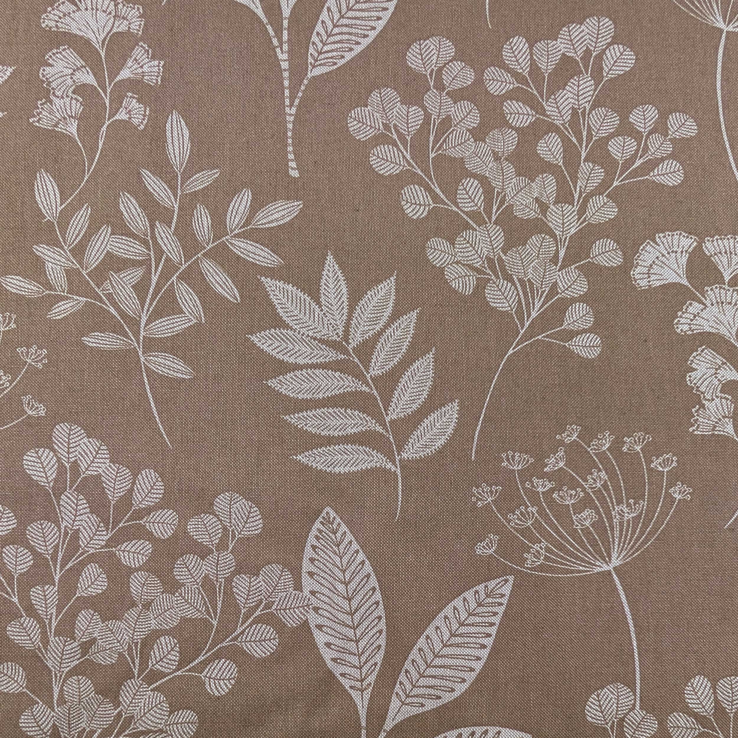 Panama Fabric Delicate Flowers in White Image