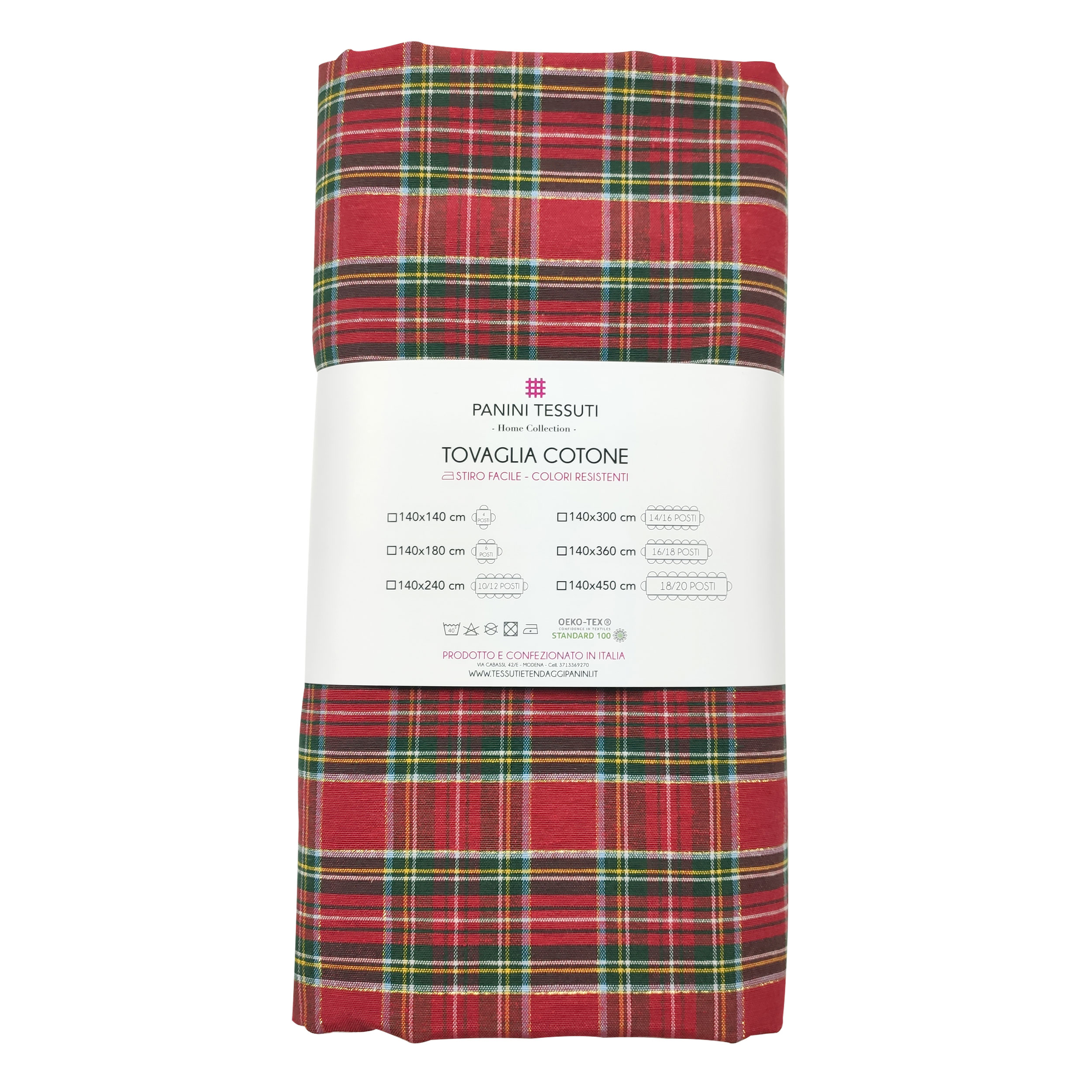 Panini Fabrics Nappe écossaise en Lurex