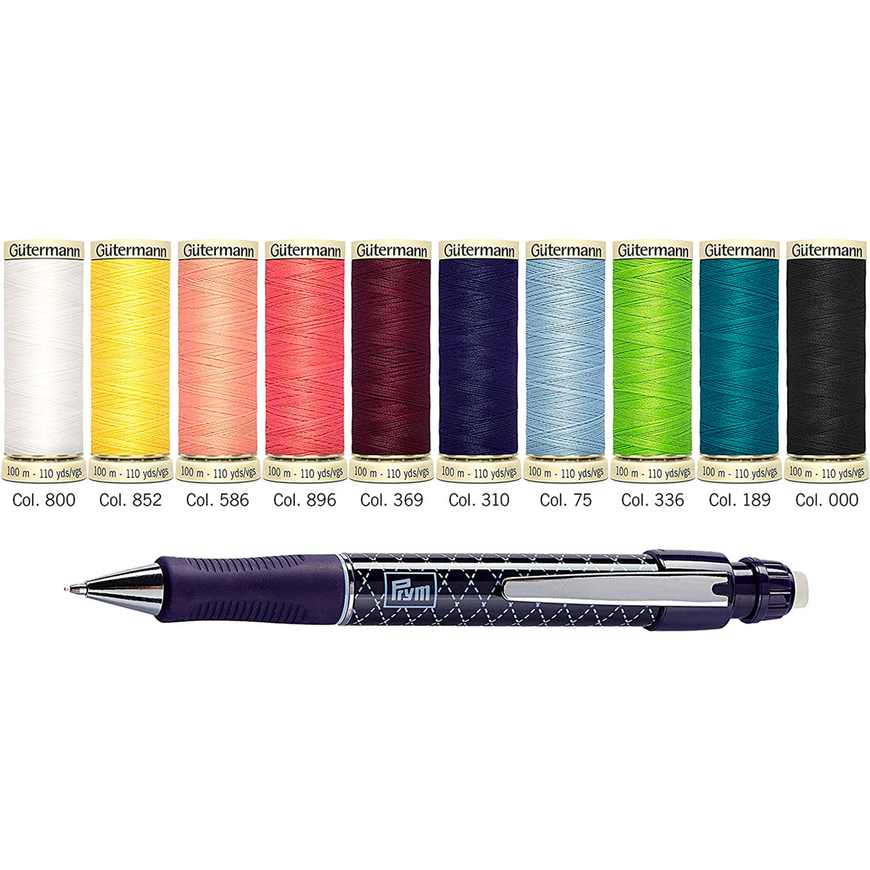 Gutermann Overlock 10 Bobinas con Portalápices Prym