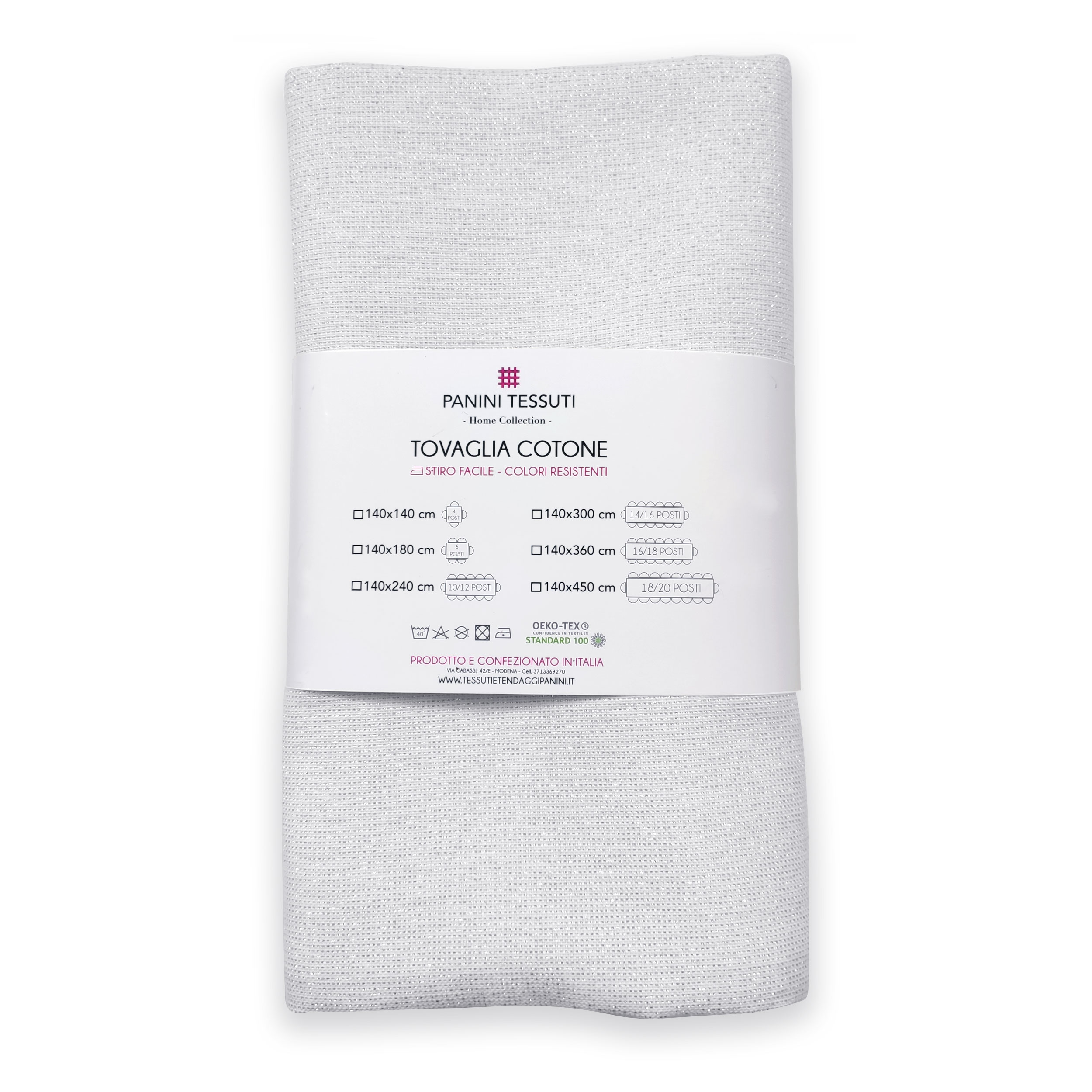 Nappe en Lurex argenté