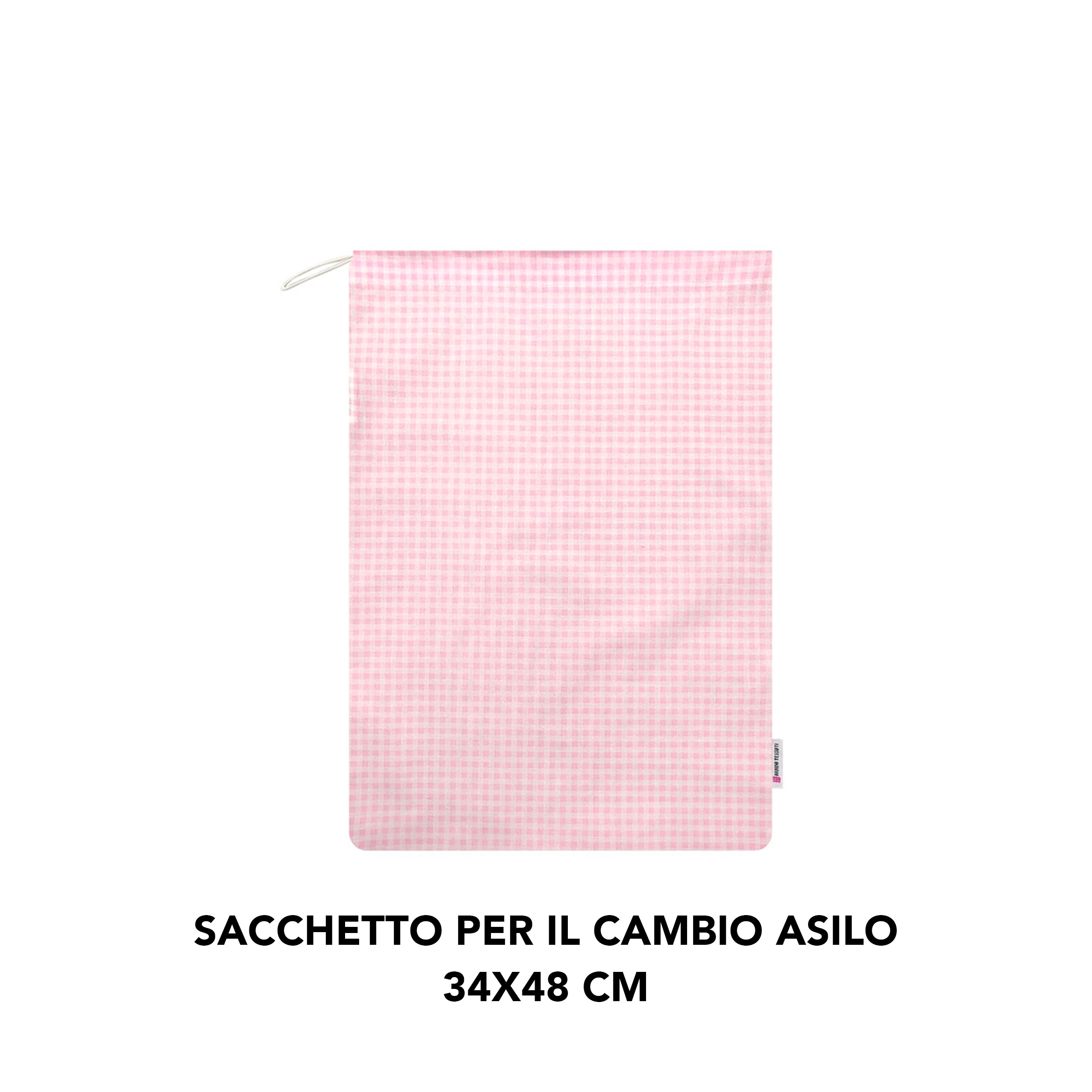 Sac à langer rose à carreaux pour l'école maternelle Image
