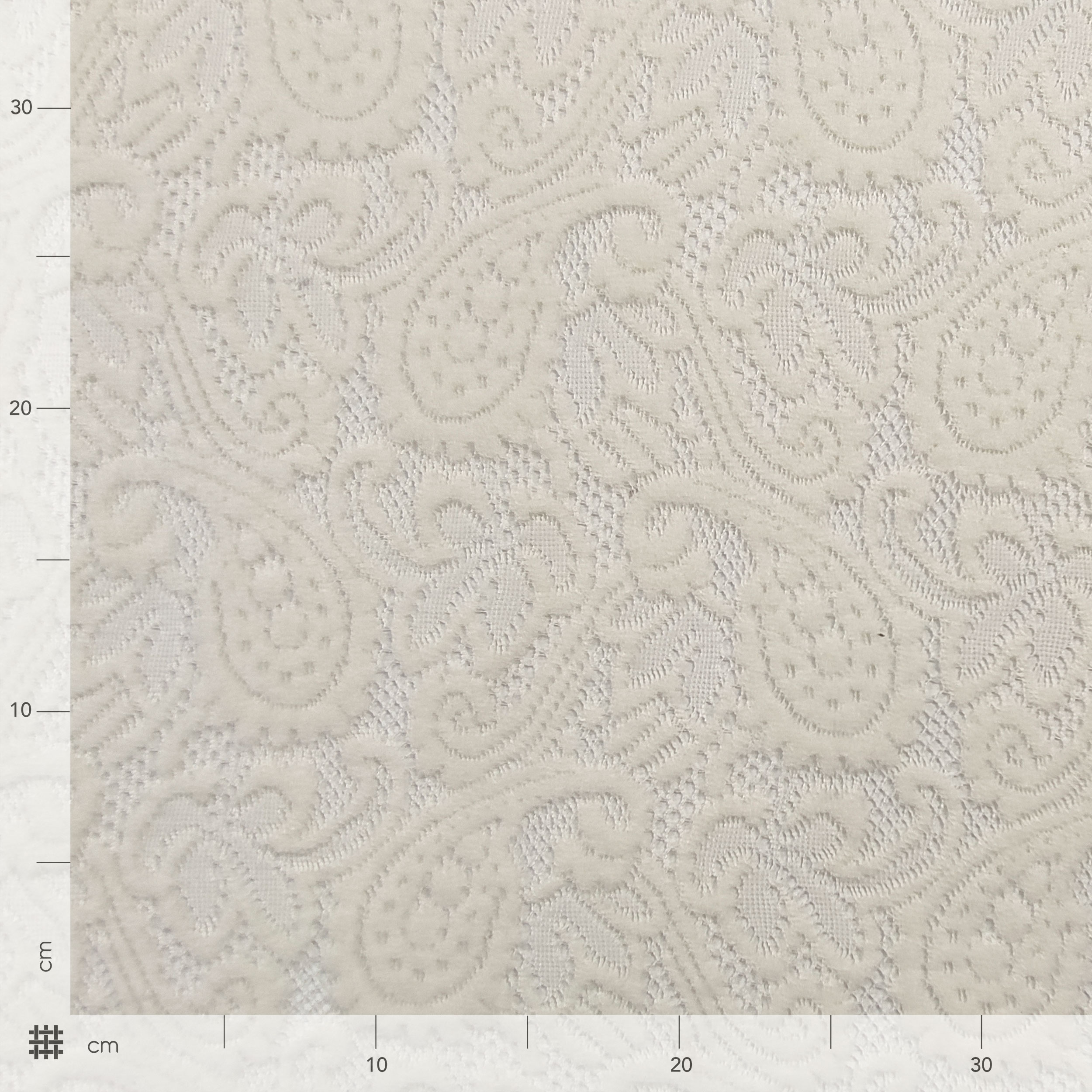 Mixed Wool Lace White
