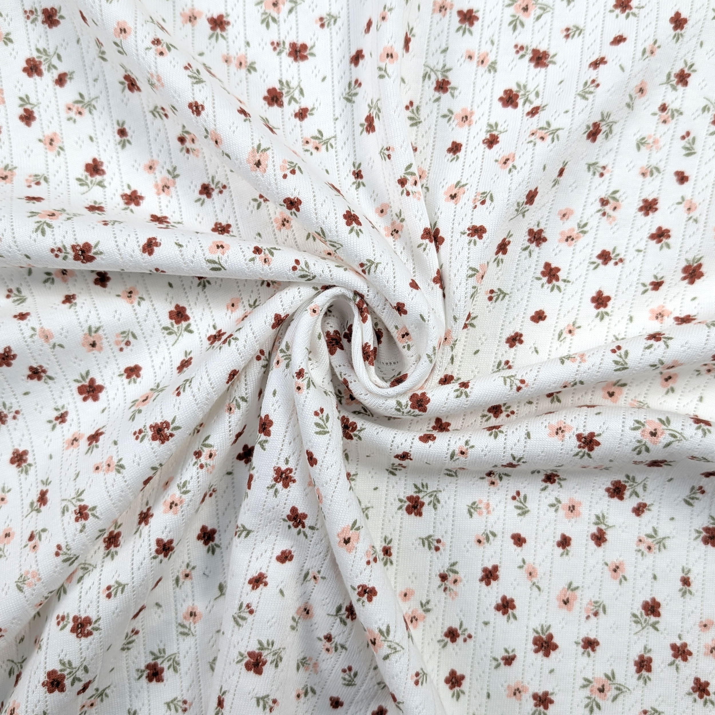 Perforated jersey Autumn flowers Image