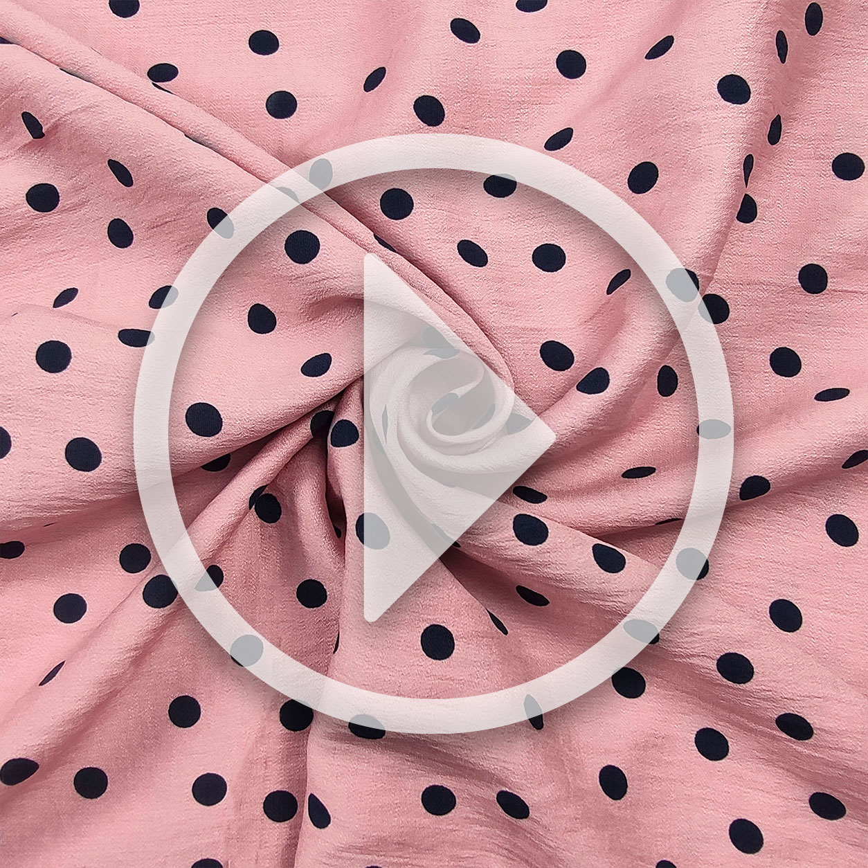 Dressmaking Viscose Crepe Polka Dot - Pink  Image