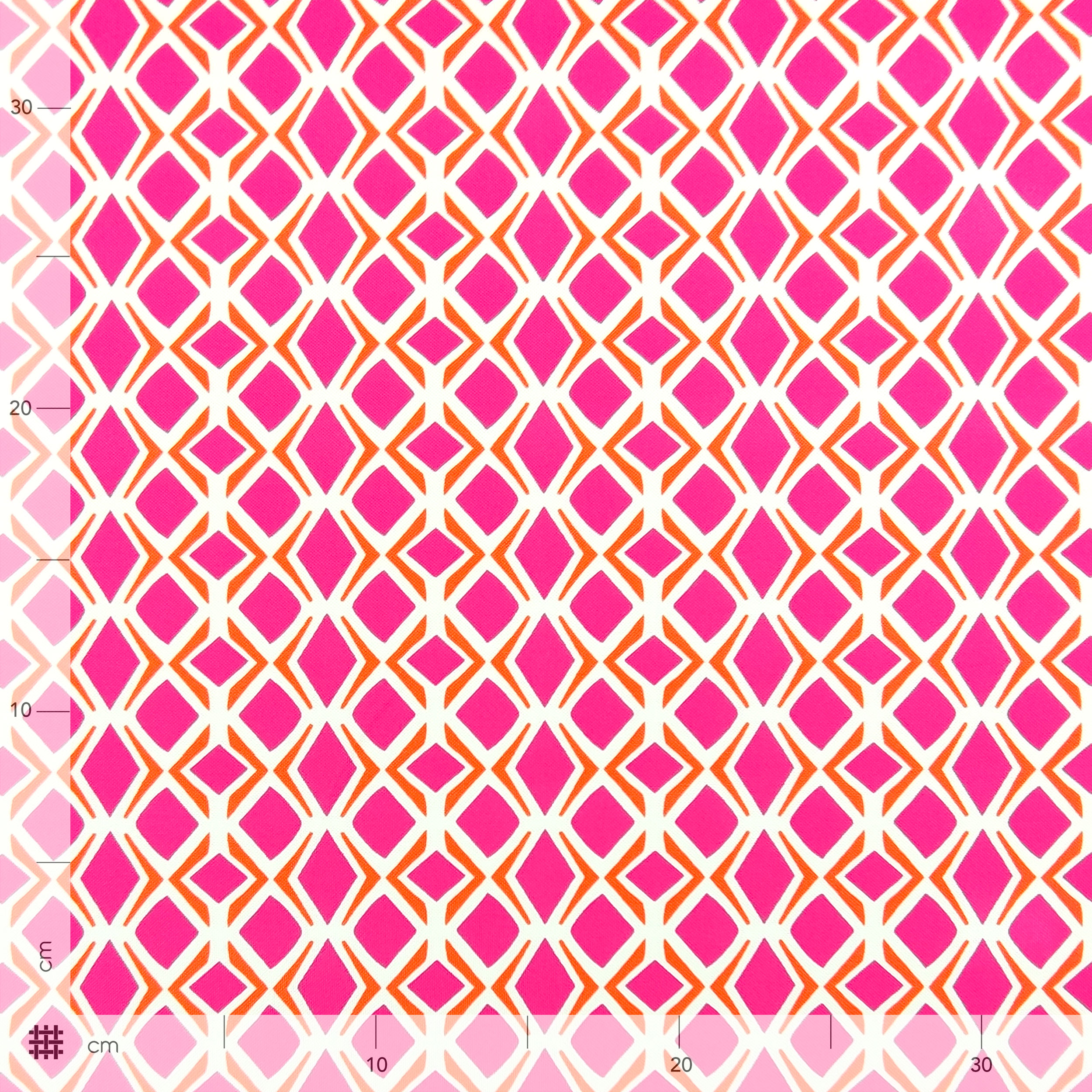 Viscose Silk jersey Fuxia Rhinestones